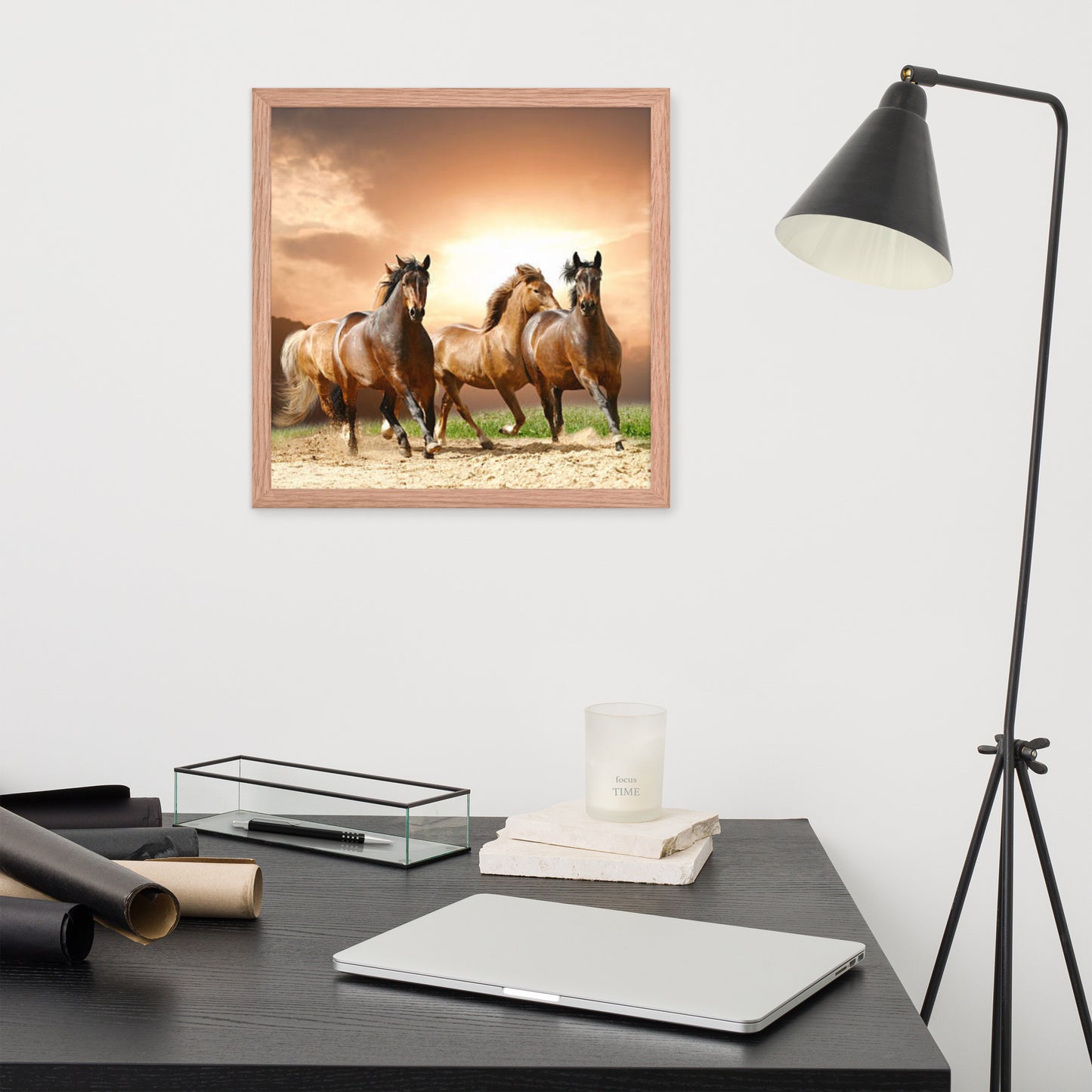 Framed Poster (Horse Wall Art Horizontal - Model 008)