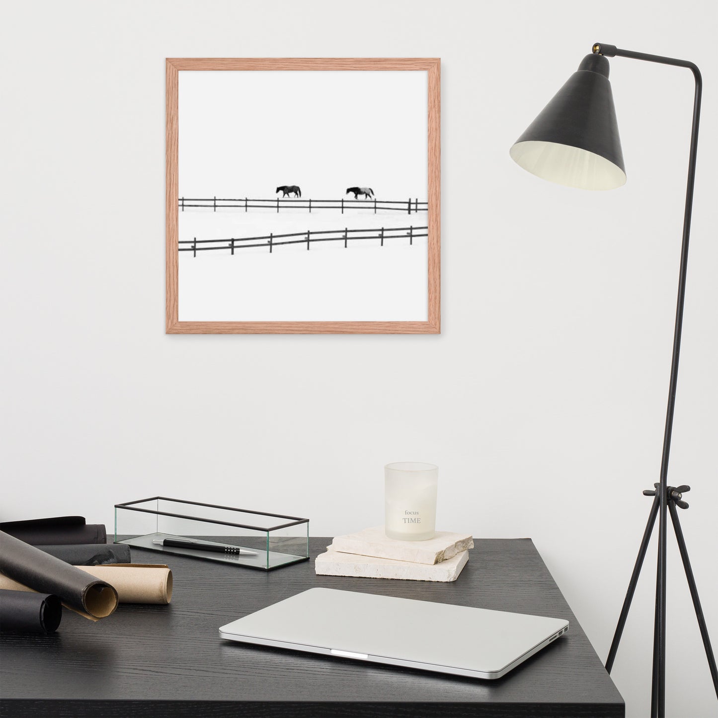 Framed Poster (Horse Wall Art Horizontal - Model 0011)