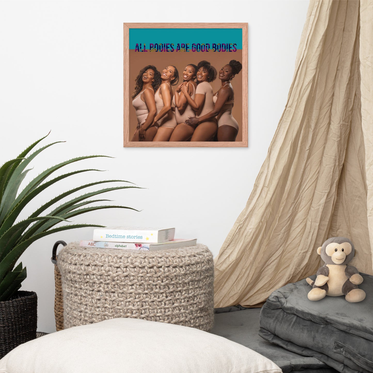 Body Positivity & Neutrality Framed Poster Wall Art (Horizontal Model 009)