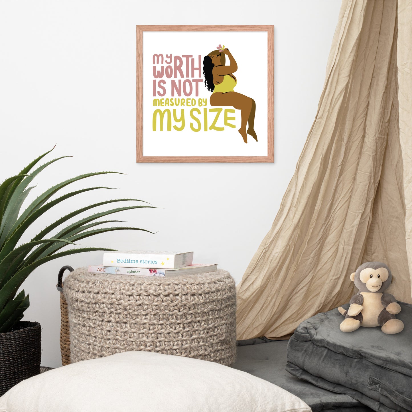 Body Positivity & Neutrality Framed Poster Wall Art (Vertical Model 0013)