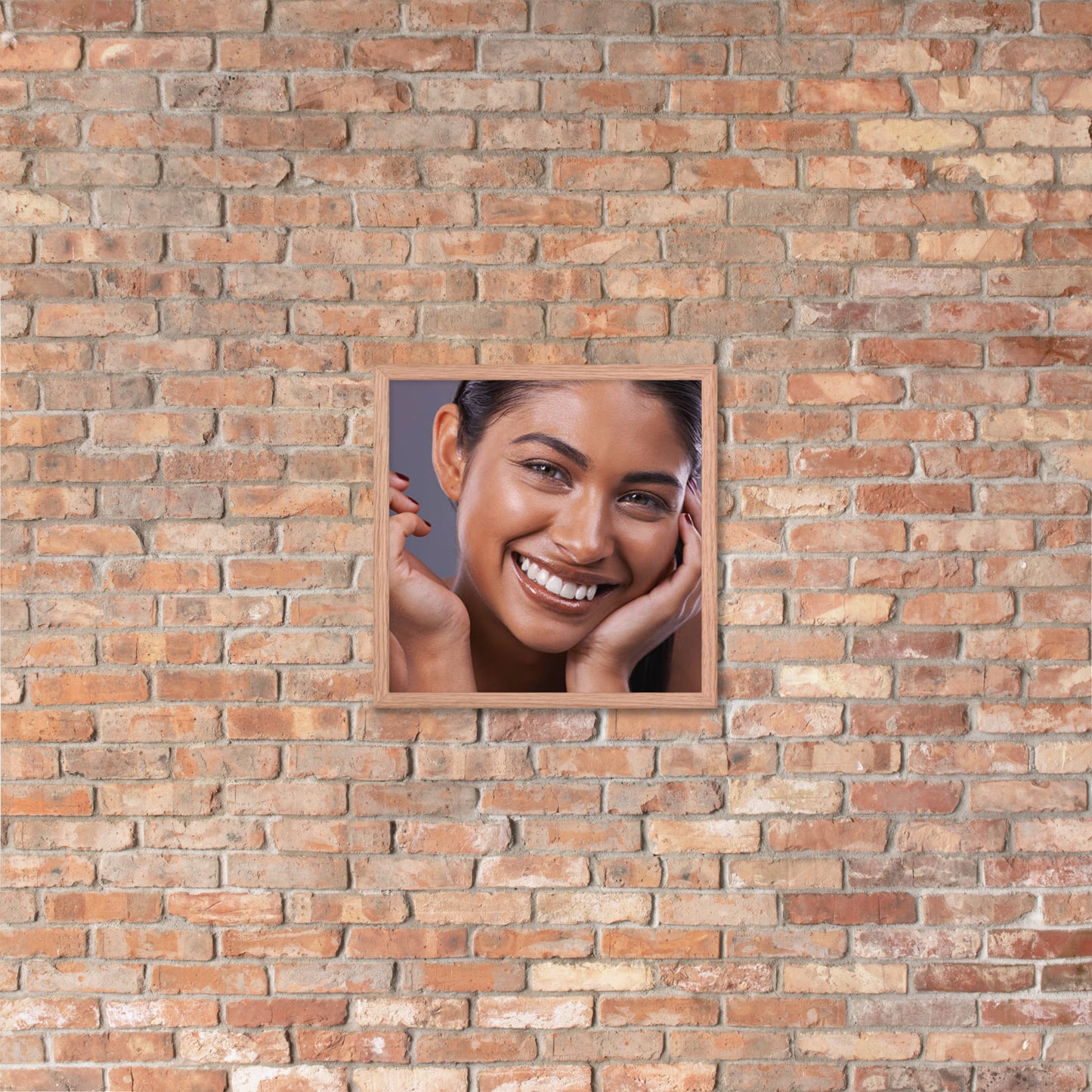 Framed Poster Wall Art Vertical: Priceless Smiles and Laughter (Print Model 0013)