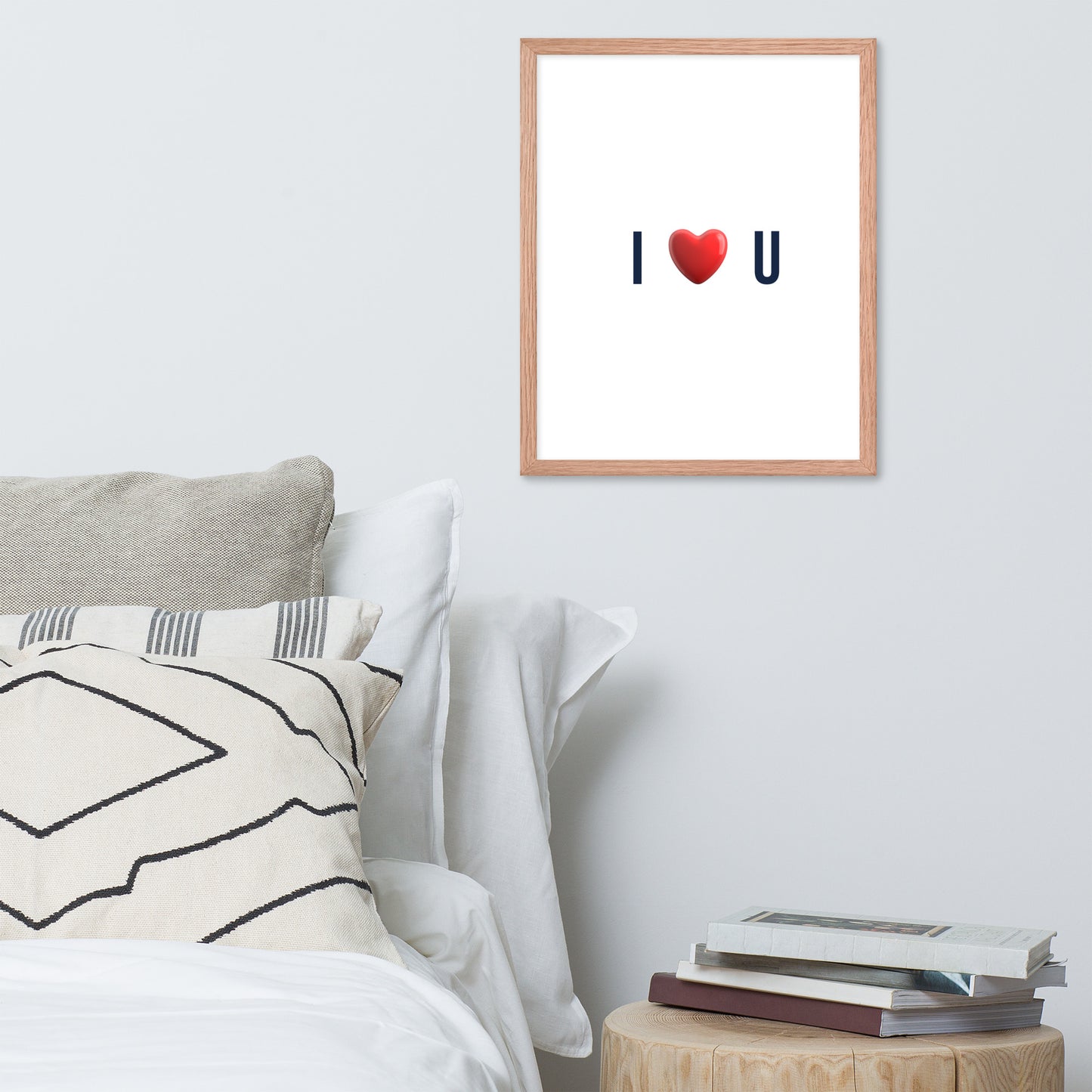 Framed Poster (I Love U - Love Framed Poster Vertical Model 0015)