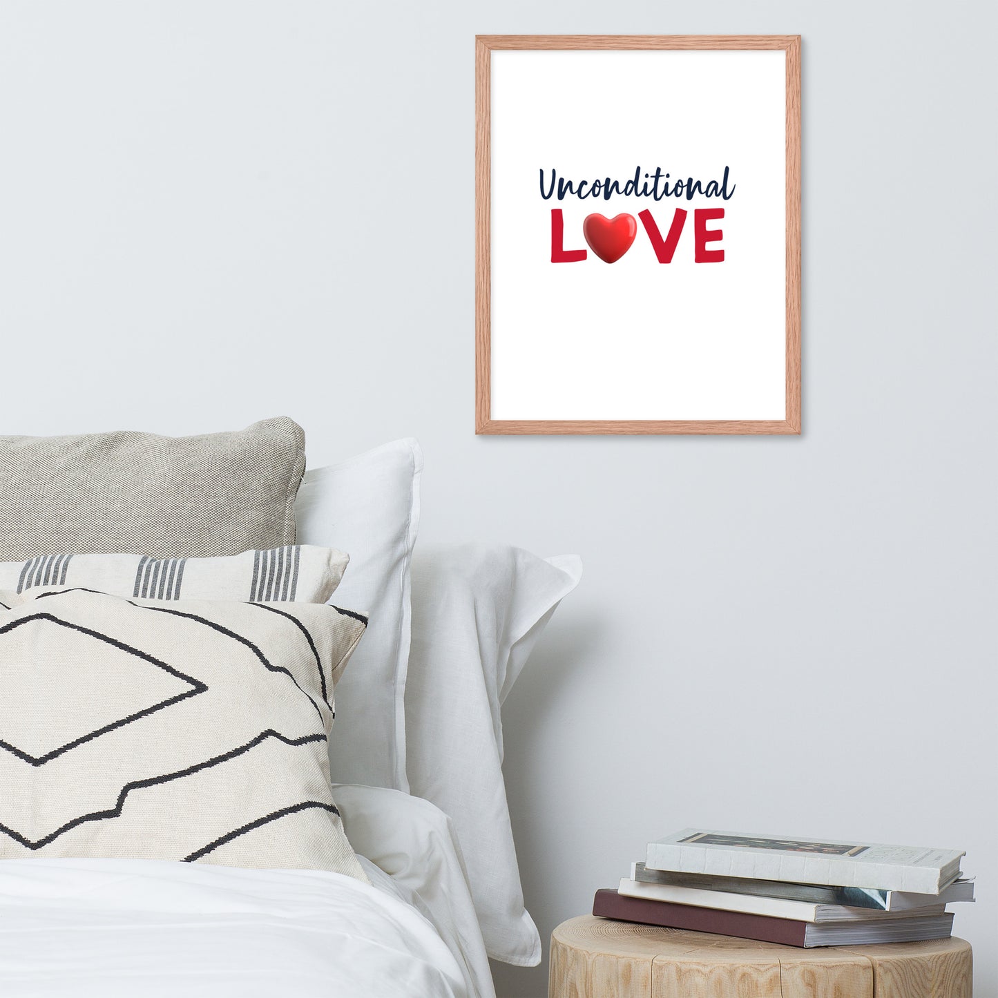 Framed Poster (Unconditional Love - Love Framed Poster Vertical Model 0018)