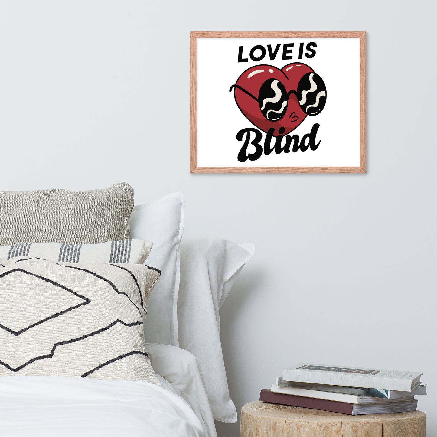 Framed Poster (Love Is Blind - Lifestyle Framed Poster Horizontal - Model 007)