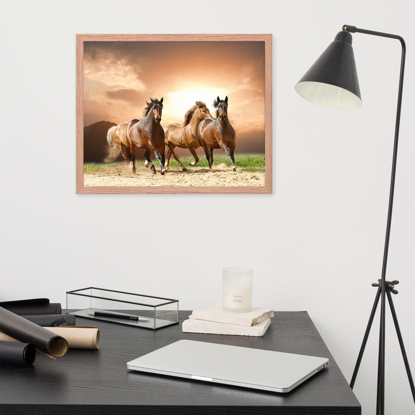 Framed Poster (Horse Wall Art Horizontal - Model 008)