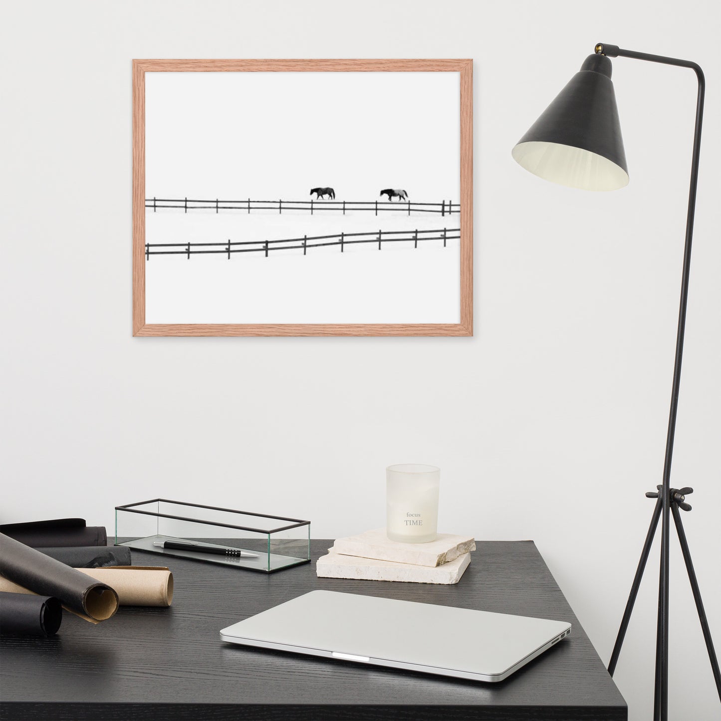 Framed Poster (Horse Wall Art Horizontal - Model 0011)