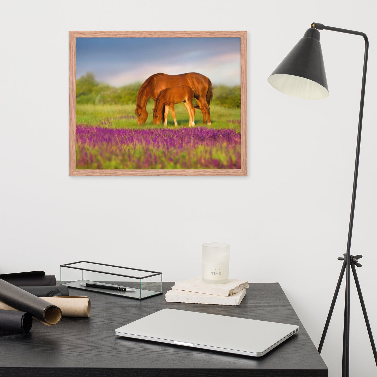 Framed Poster (Horse Wall Art Horizontal - Model 0016)