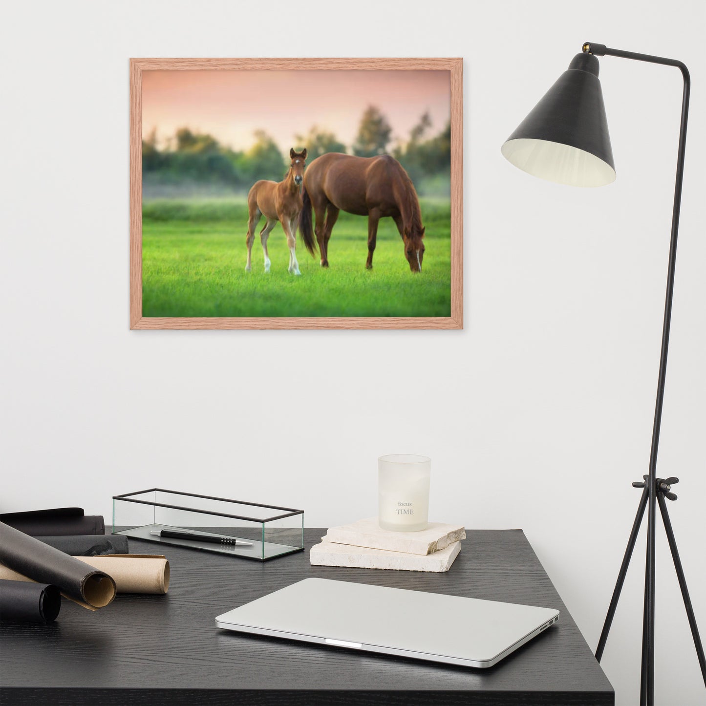 Framed Poster (Horse Wall Art Horizontal - Model 0017)