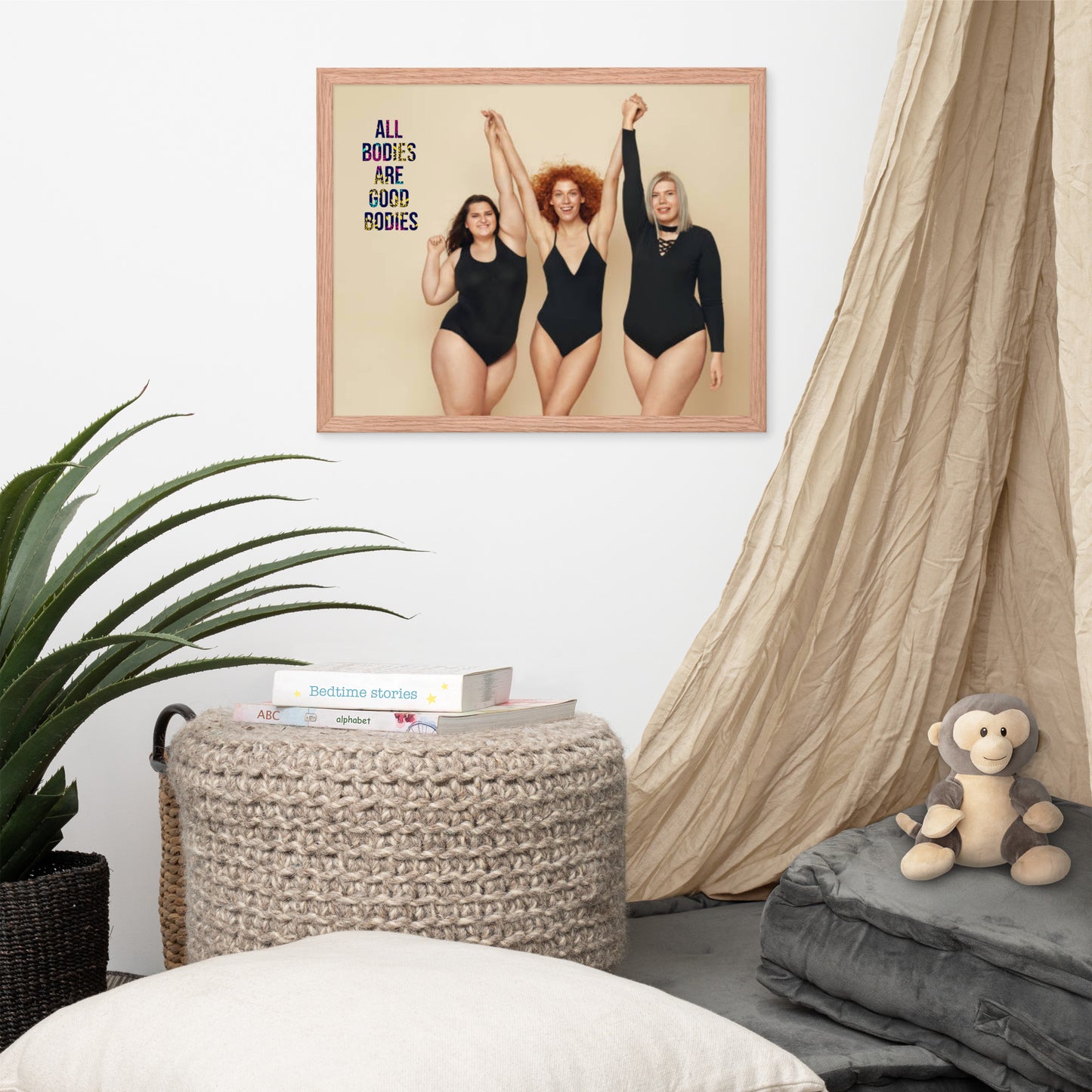 Body Positivity & Neutrality Framed Poster Wall Art (Horizontal Model 0012)