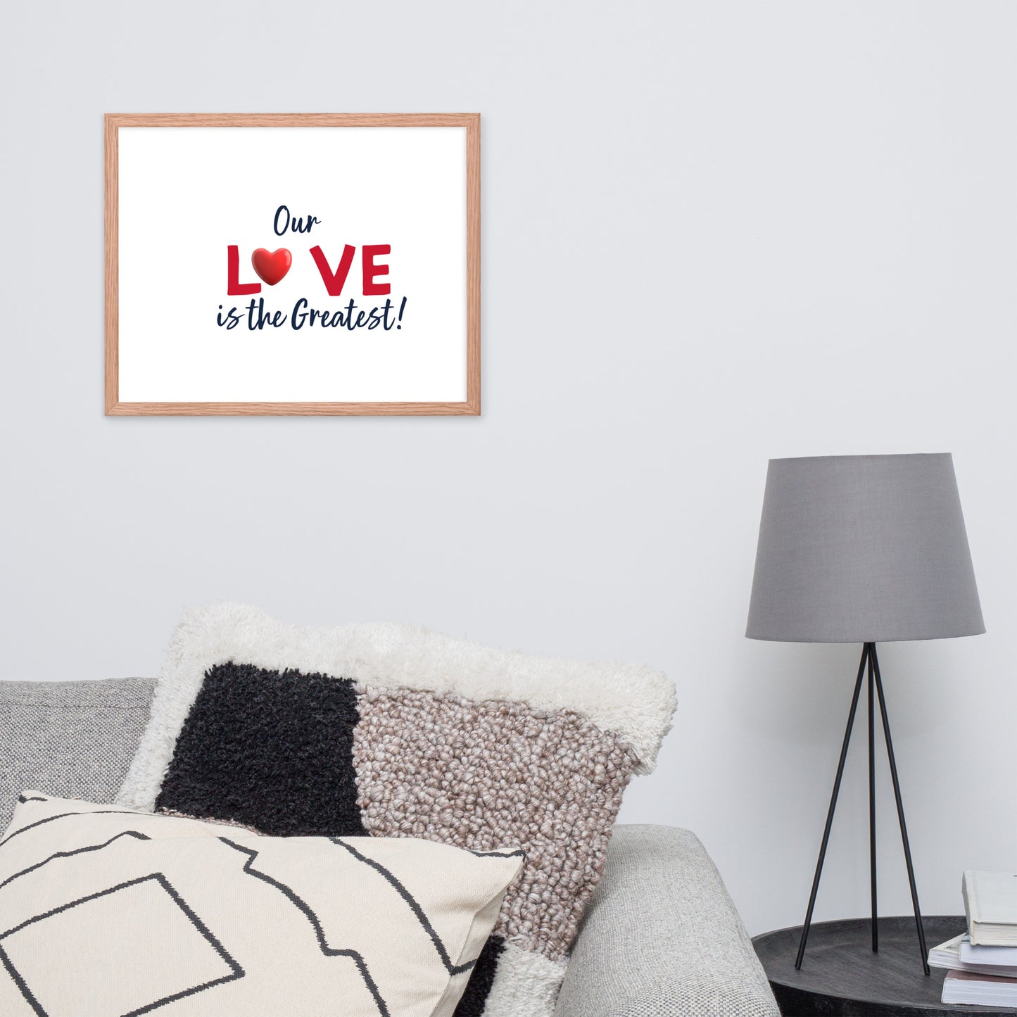 Framed Poster (Our Love is the Greatest! - Love Framed Poster Horizontal Model 006)