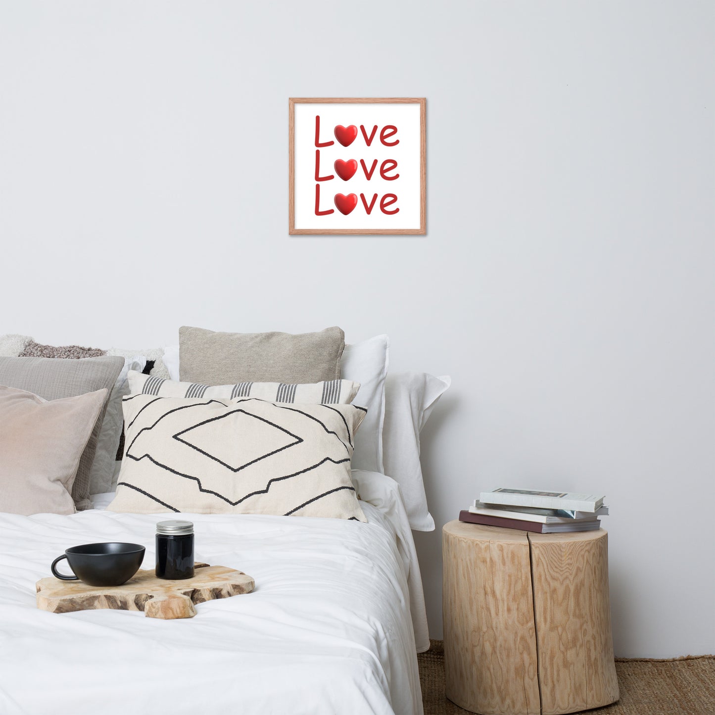 Framed Poster (Love Love Love - Love Framed Poster Vertical Model 0010)