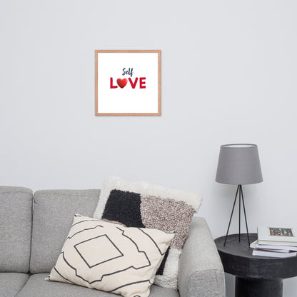 Framed Poster (Self Love - Love Framed Poster Horizontal Model 009)