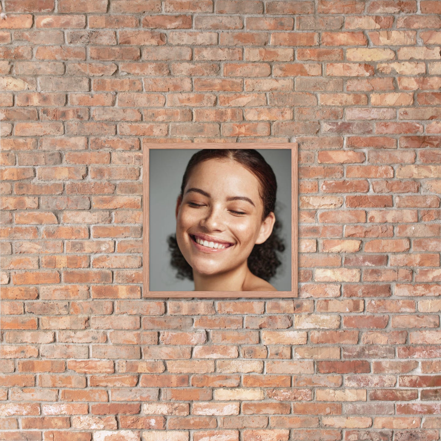 Framed Poster Wall Art Vertical: Priceless Smiles and Laughter (Print Model 002)