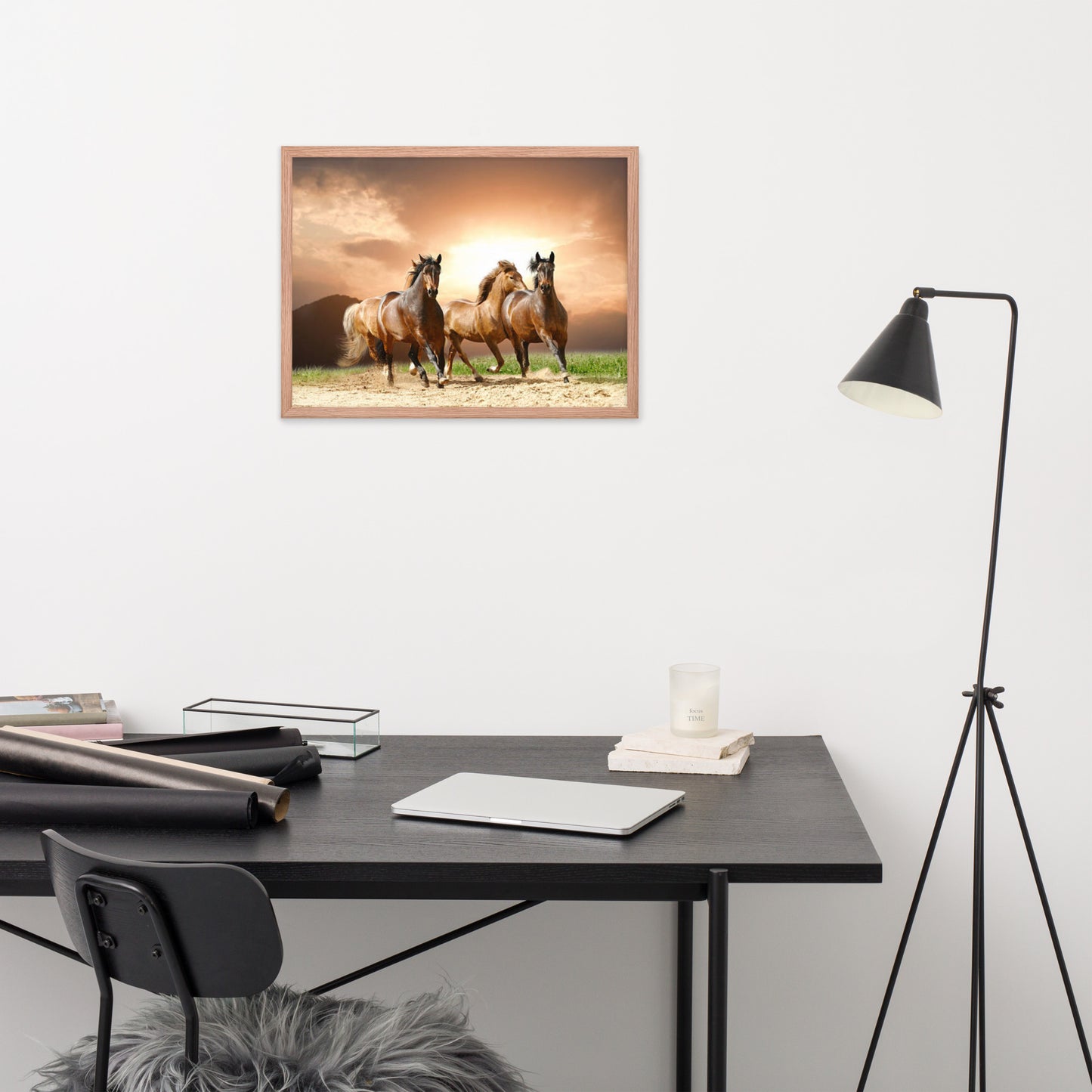 Framed Poster (Horse Wall Art Horizontal - Model 008)