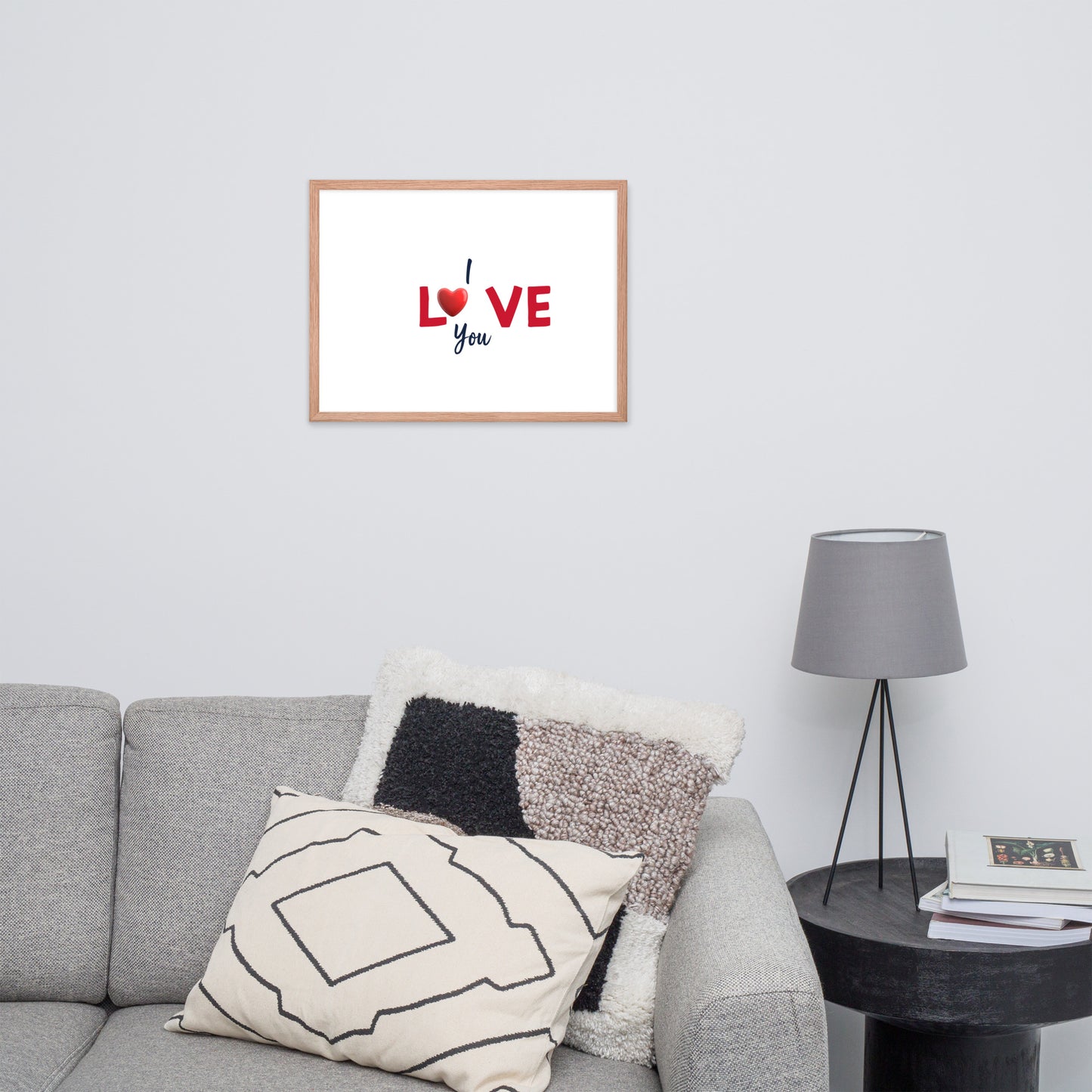 Framed Poster (I Love You - Love Framed Poster Horizontal Model 005)