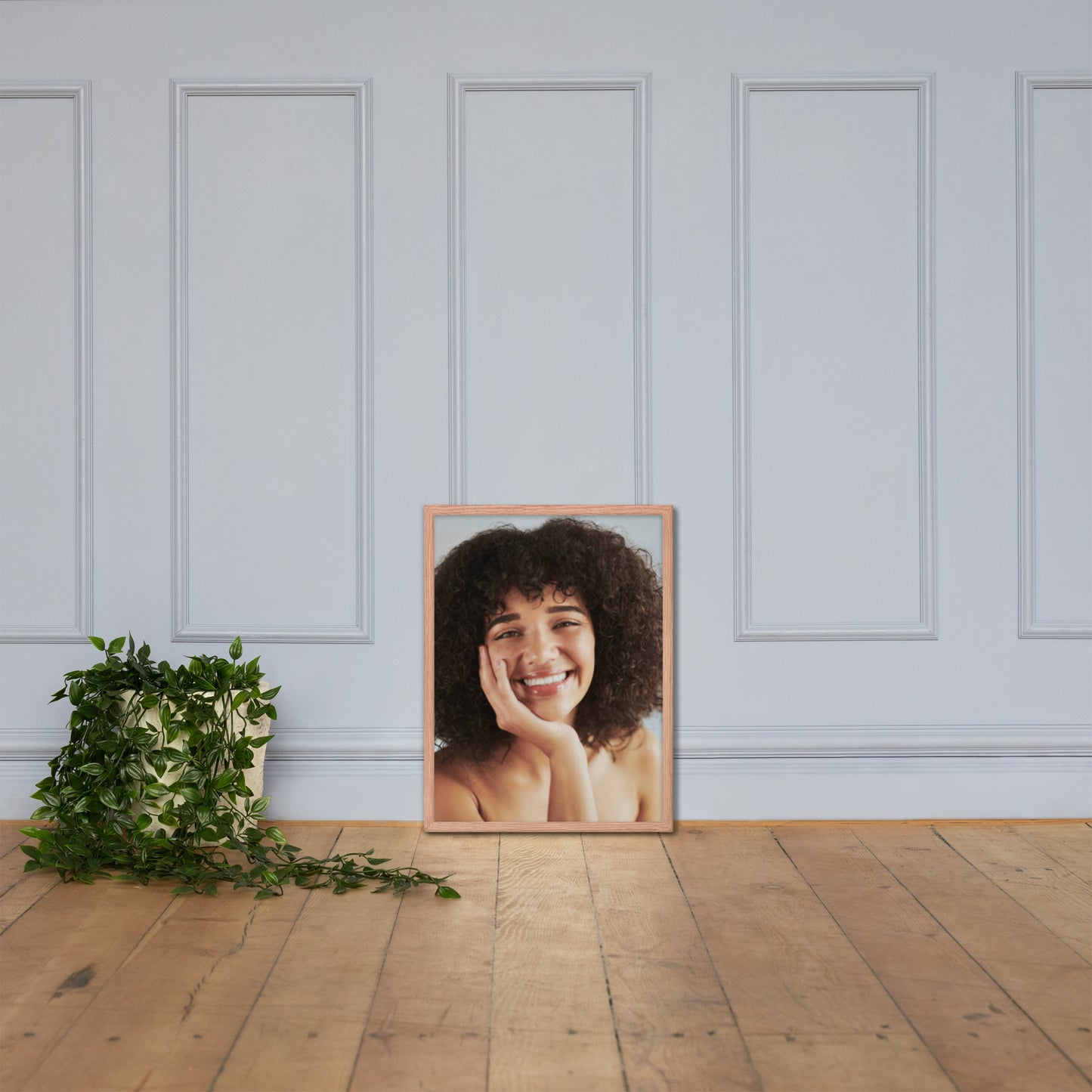 Framed Poster Wall Art Vertical: Priceless Smiles and Laughter (Print Model 0035)