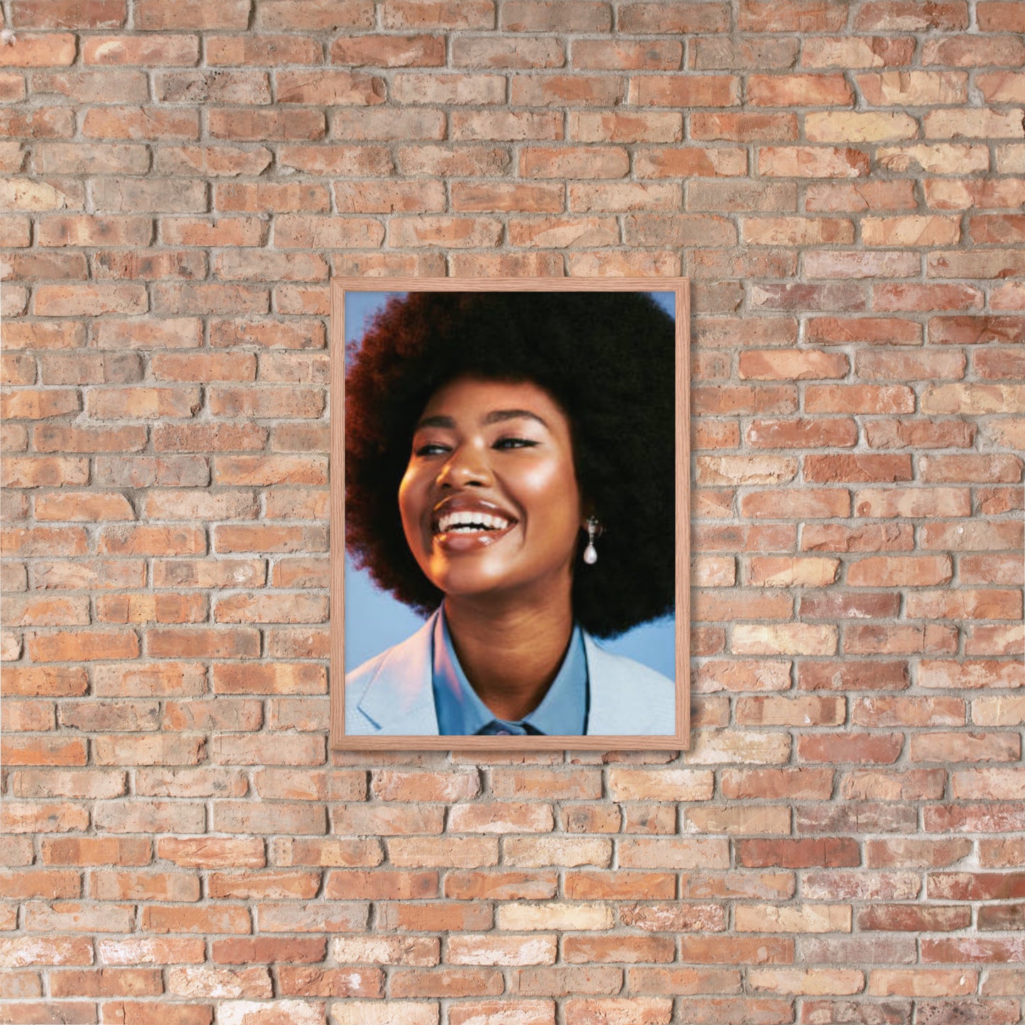 Framed Poster Wall Art Vertical: Priceless Smiles and Laughter (Print Model 0015)