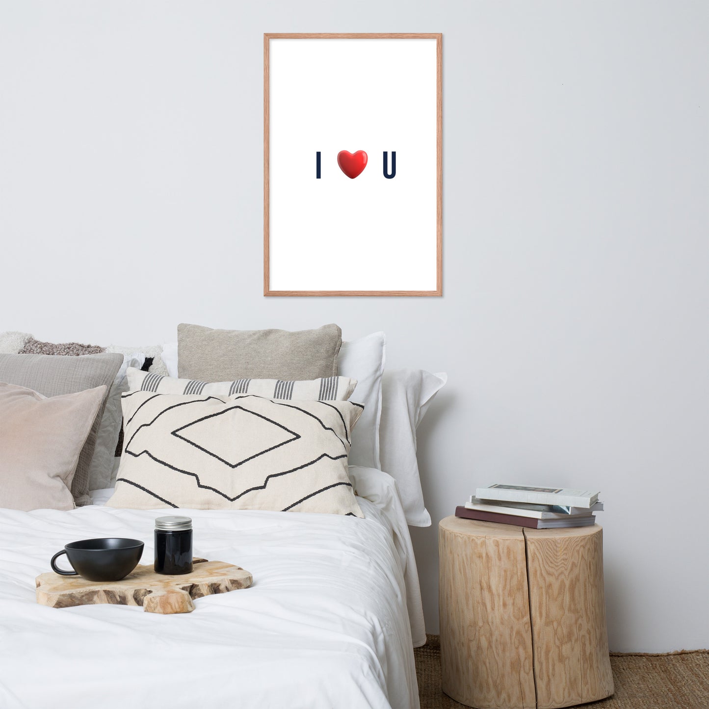 Framed Poster (I Love U - Love Framed Poster Vertical Model 0015)