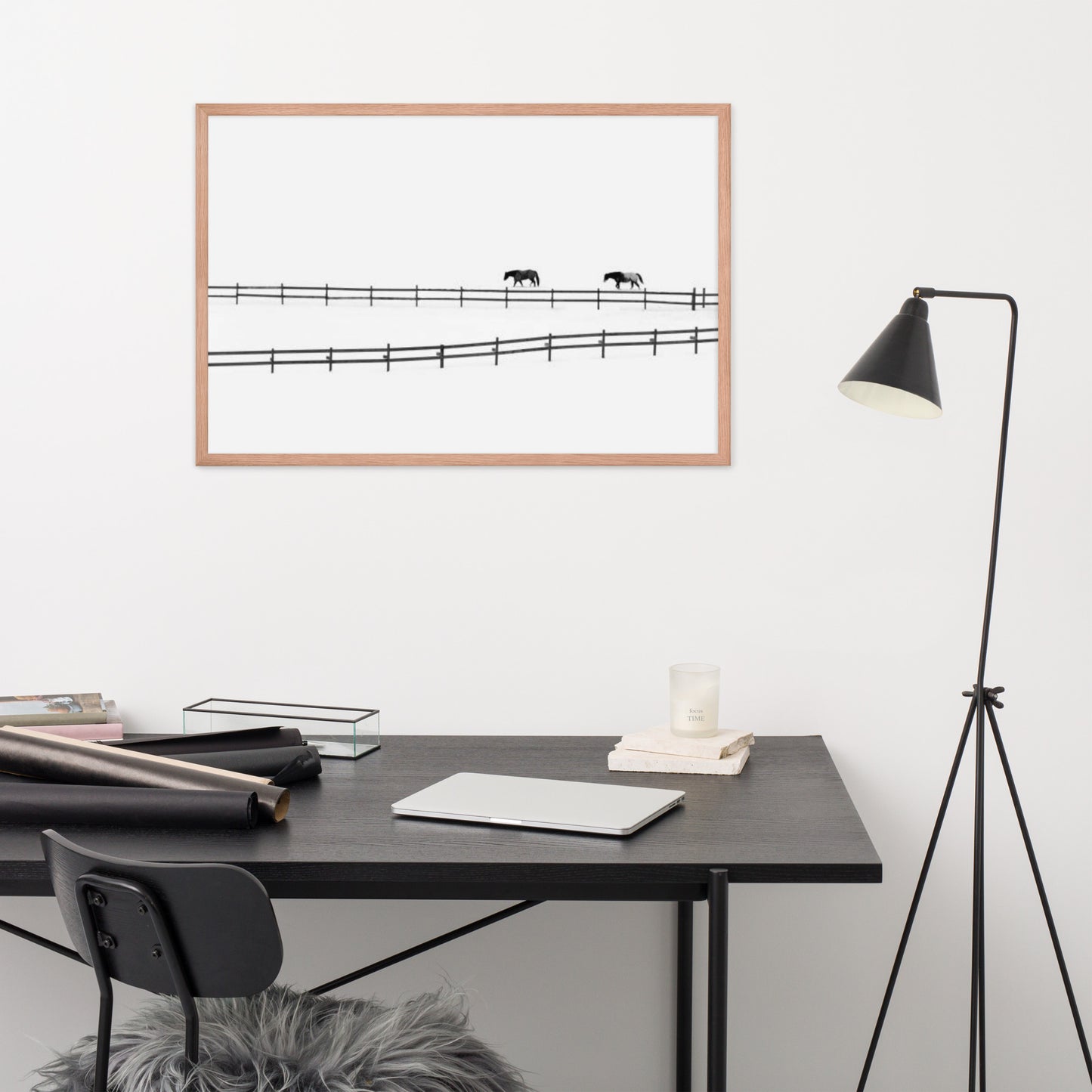 Framed Poster (Horse Wall Art Horizontal - Model 0011)