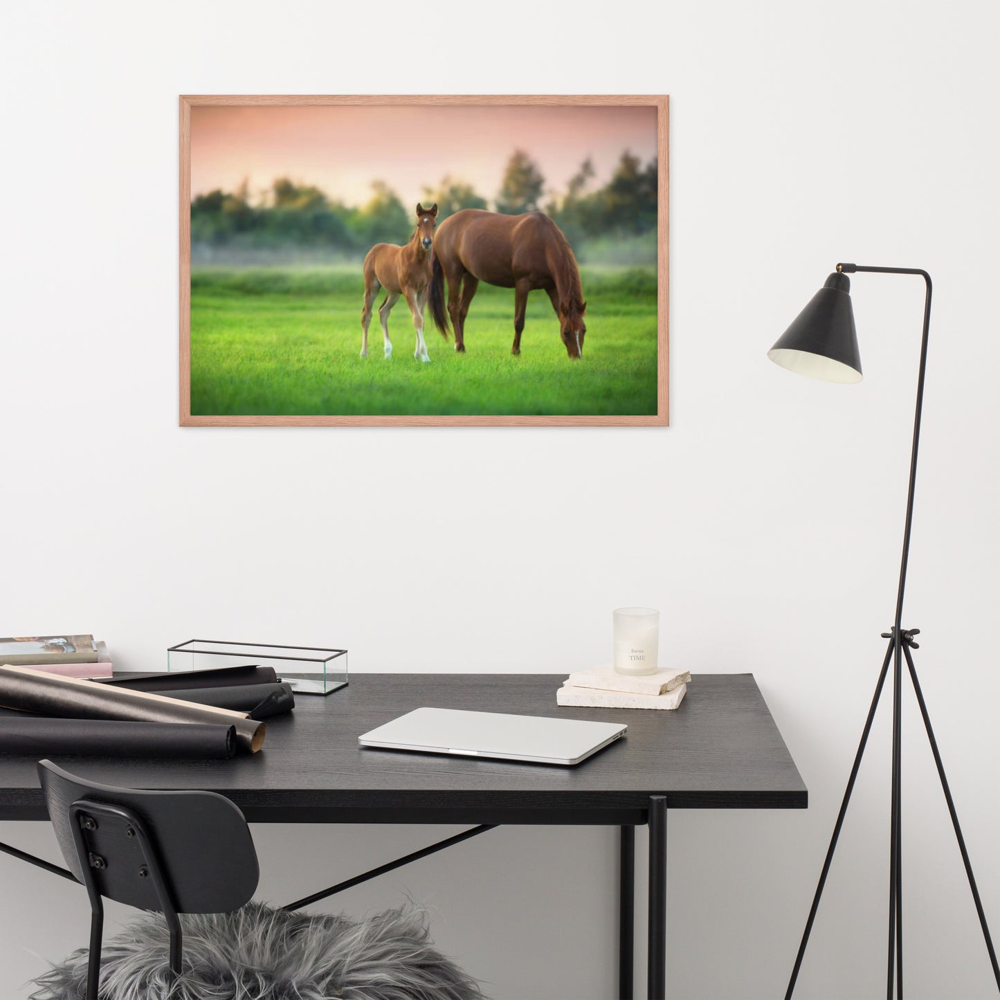 Framed Poster (Horse Wall Art Horizontal - Model 0017)