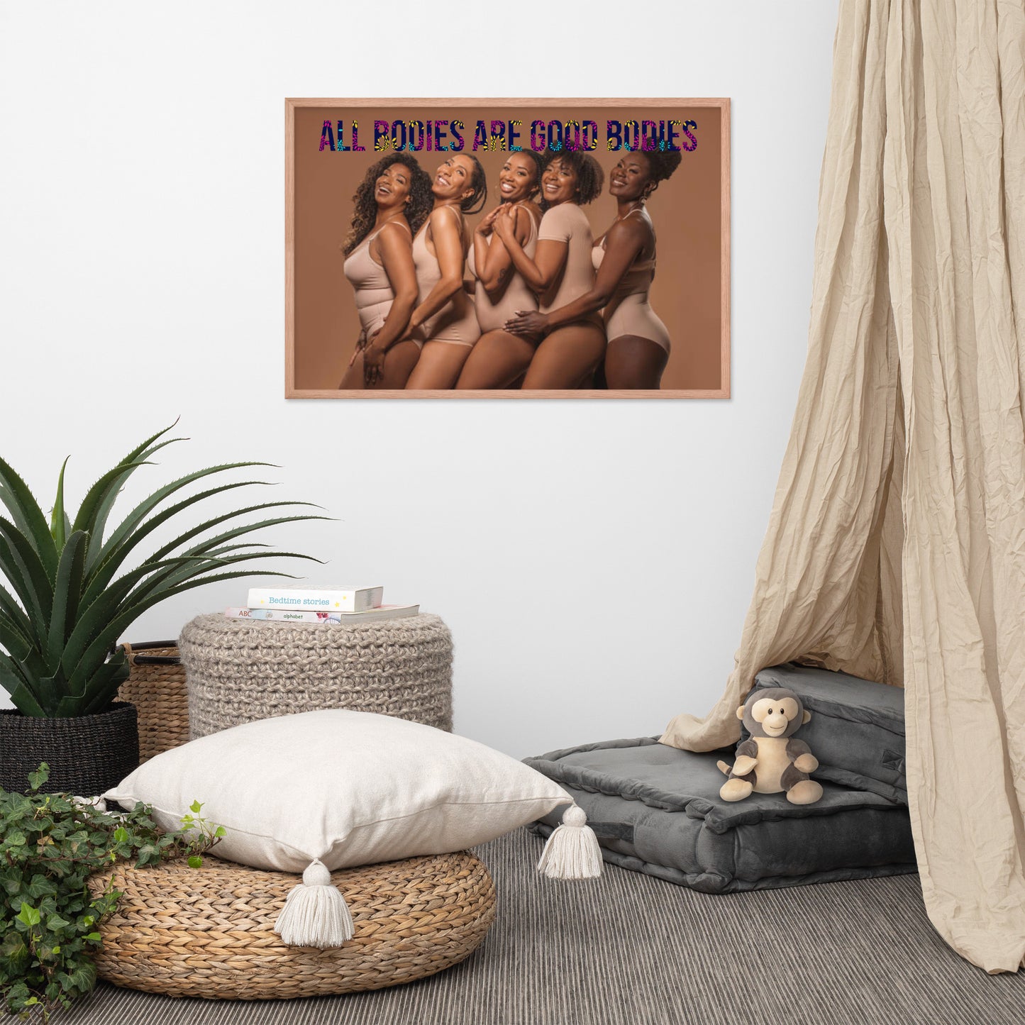 Body Positivity & Neutrality Framed Poster Wall Art (Horizontal Model 009)