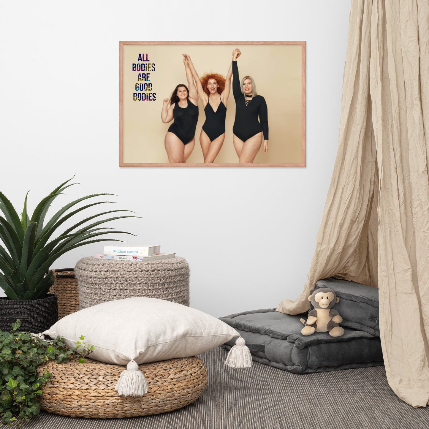 Body Positivity & Neutrality Framed Poster Wall Art (Horizontal Model 0012)