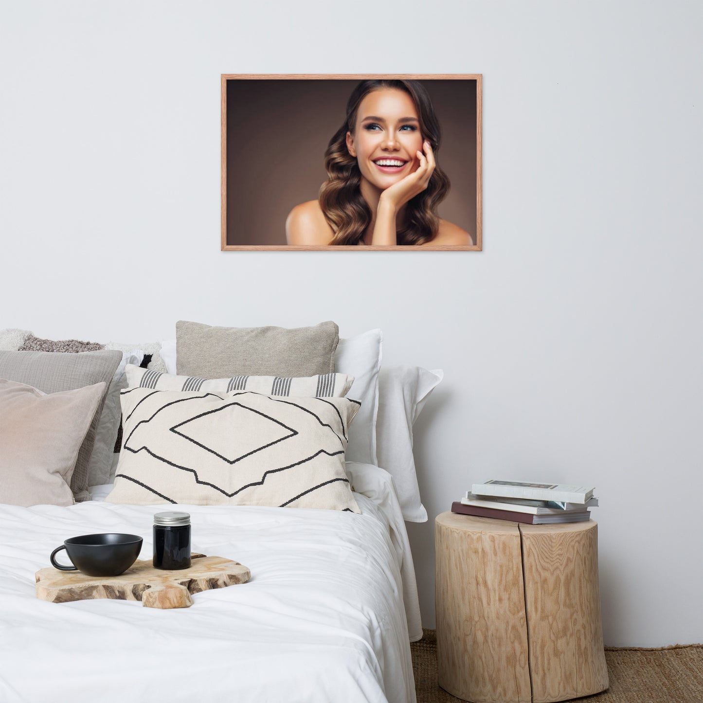 Smiles + Laughter = Priceless. Framed Poster Wall Art (Horizontal Model 009)