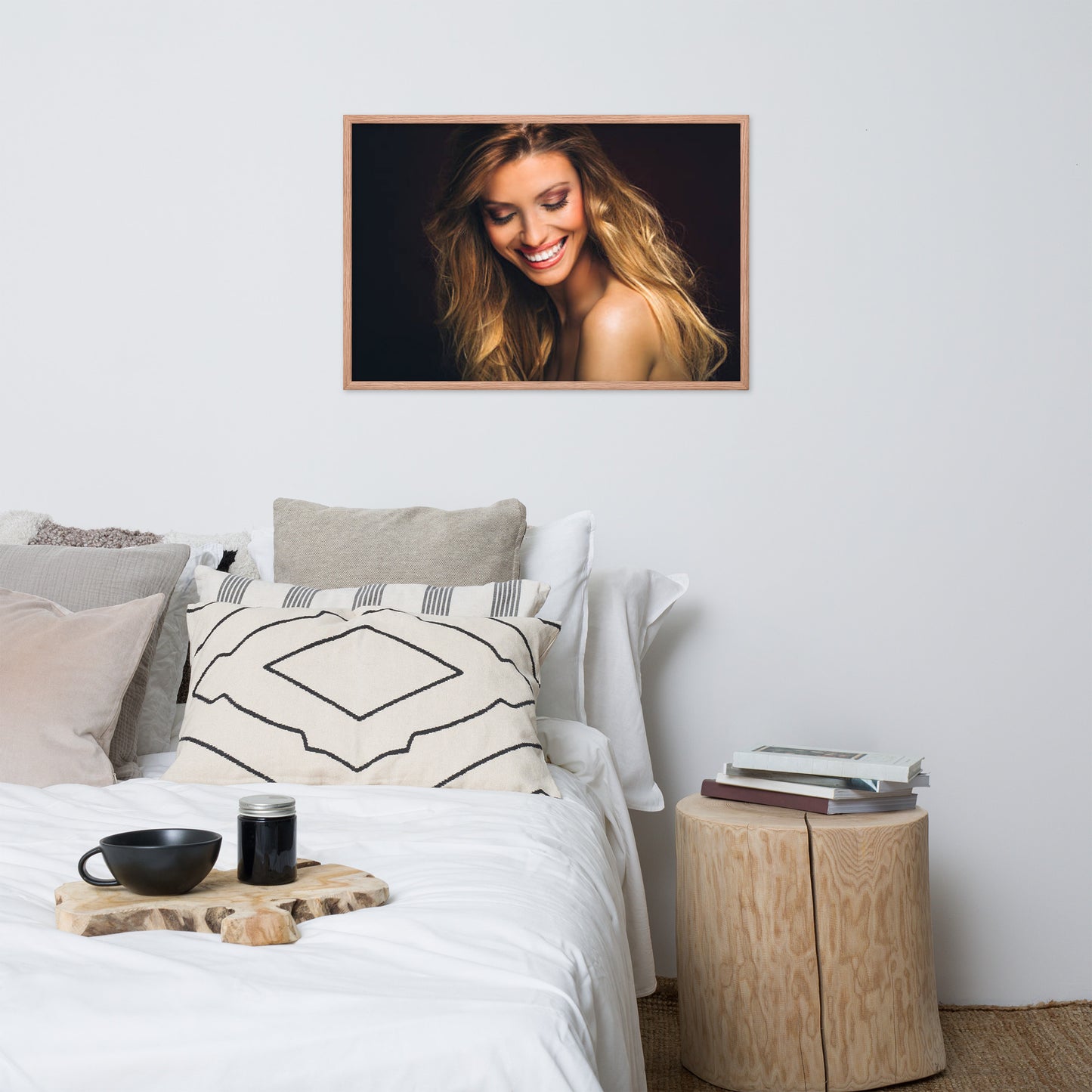 Smiles + Laughter = Priceless. Framed Poster Wall Art (Horizontal Model 0016)