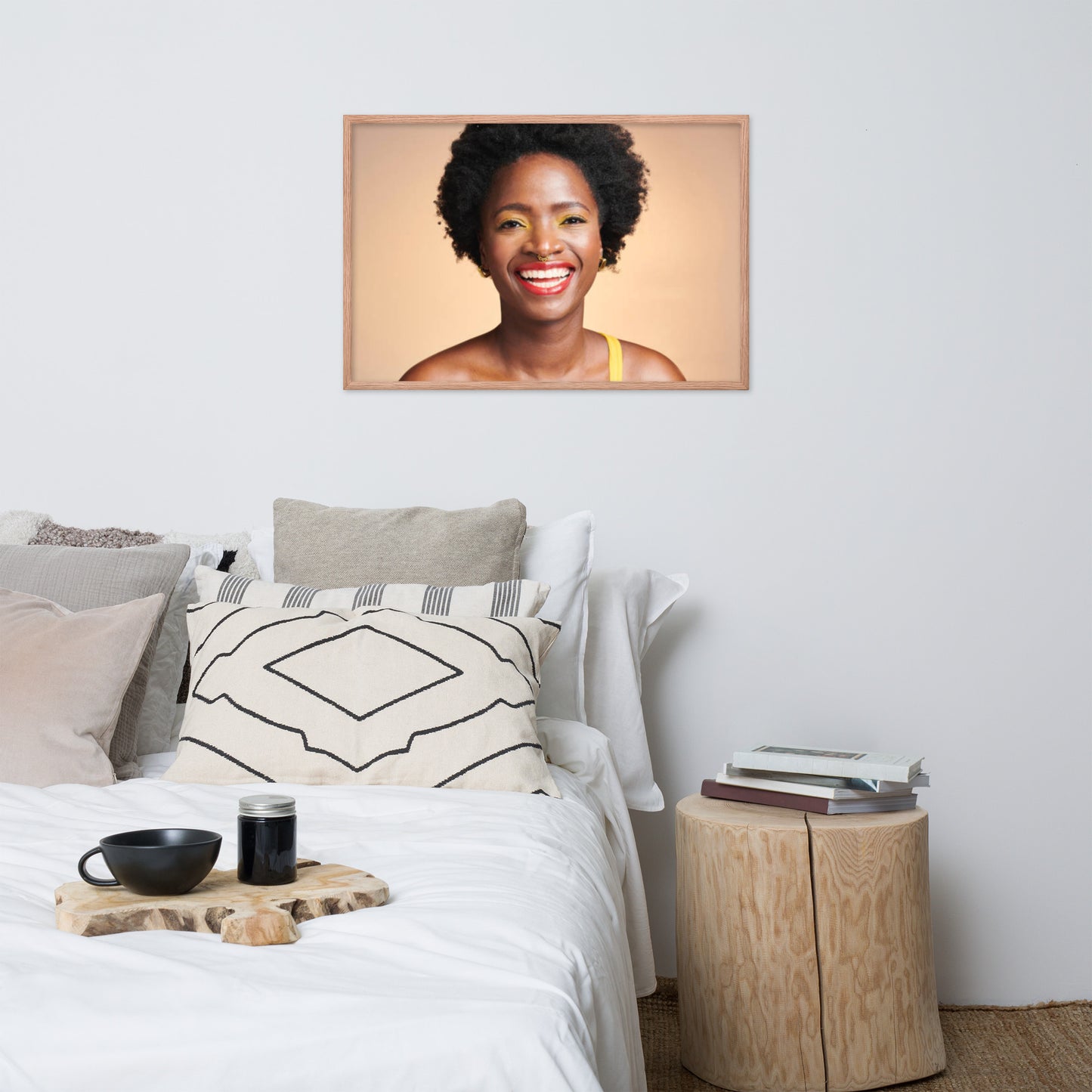 Smiles + Laughter = Priceless. Framed Poster Wall Art (Horizontal Model 0025)