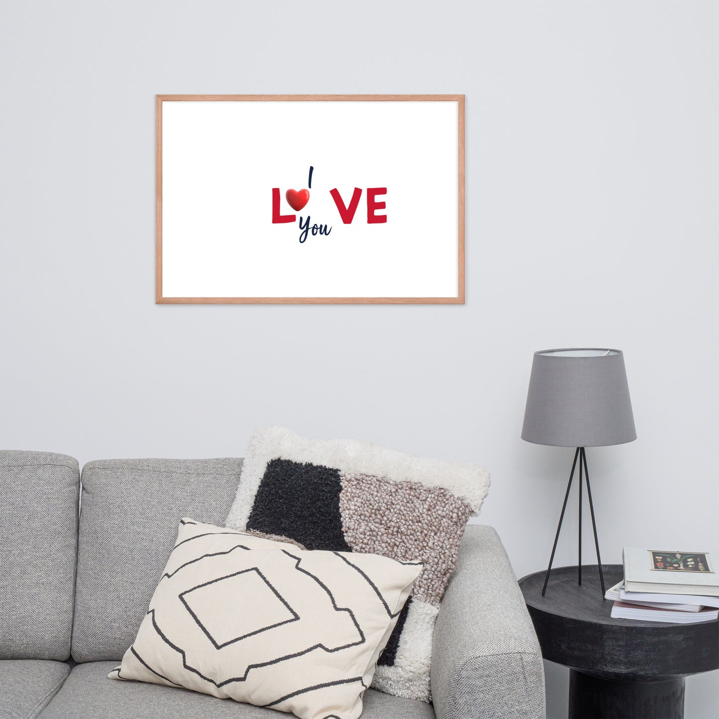Framed Poster (I Love You - Love Framed Poster Horizontal Model 005)