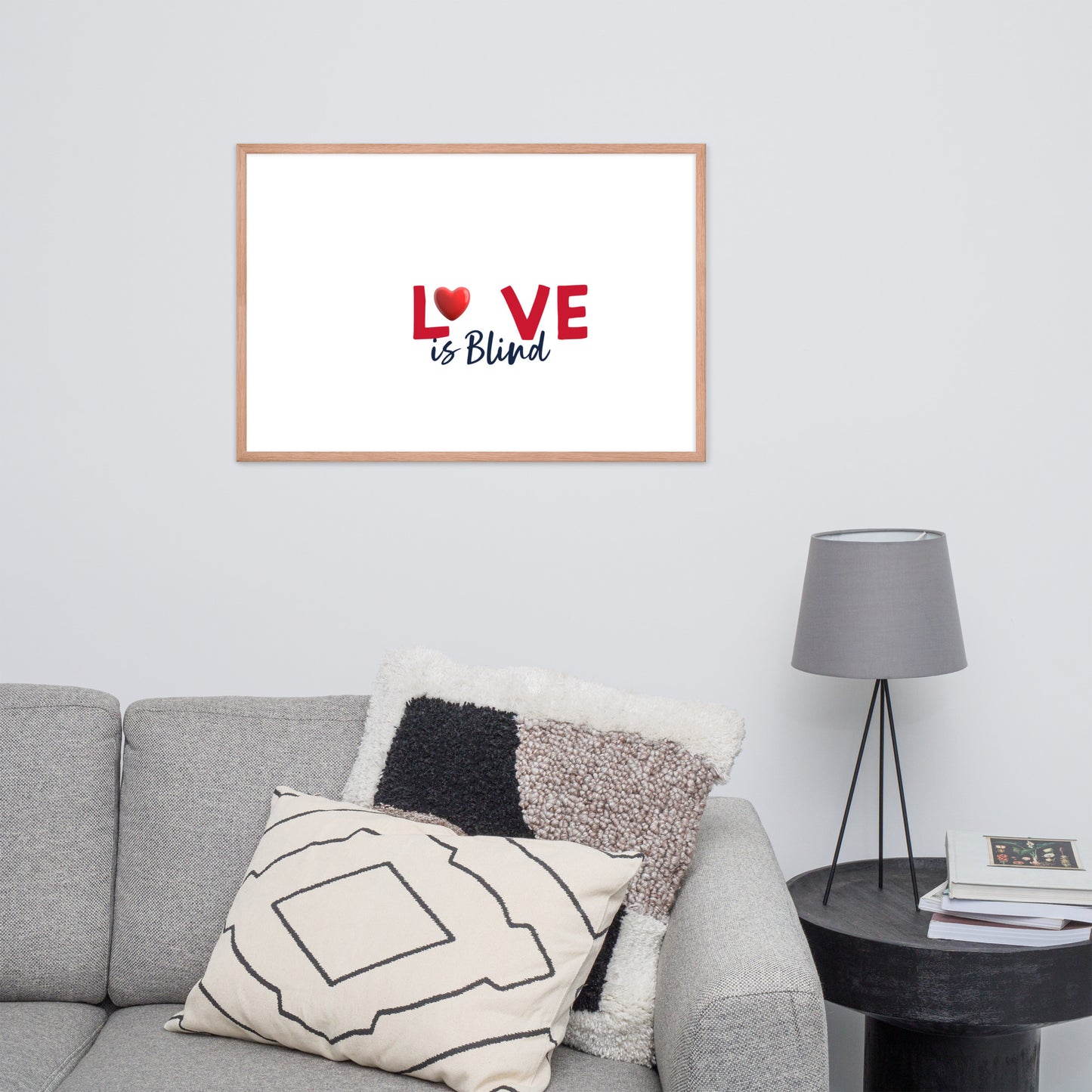 Framed Poster (Love Is Blind - Love Framed Poster Horizontal Model 008)