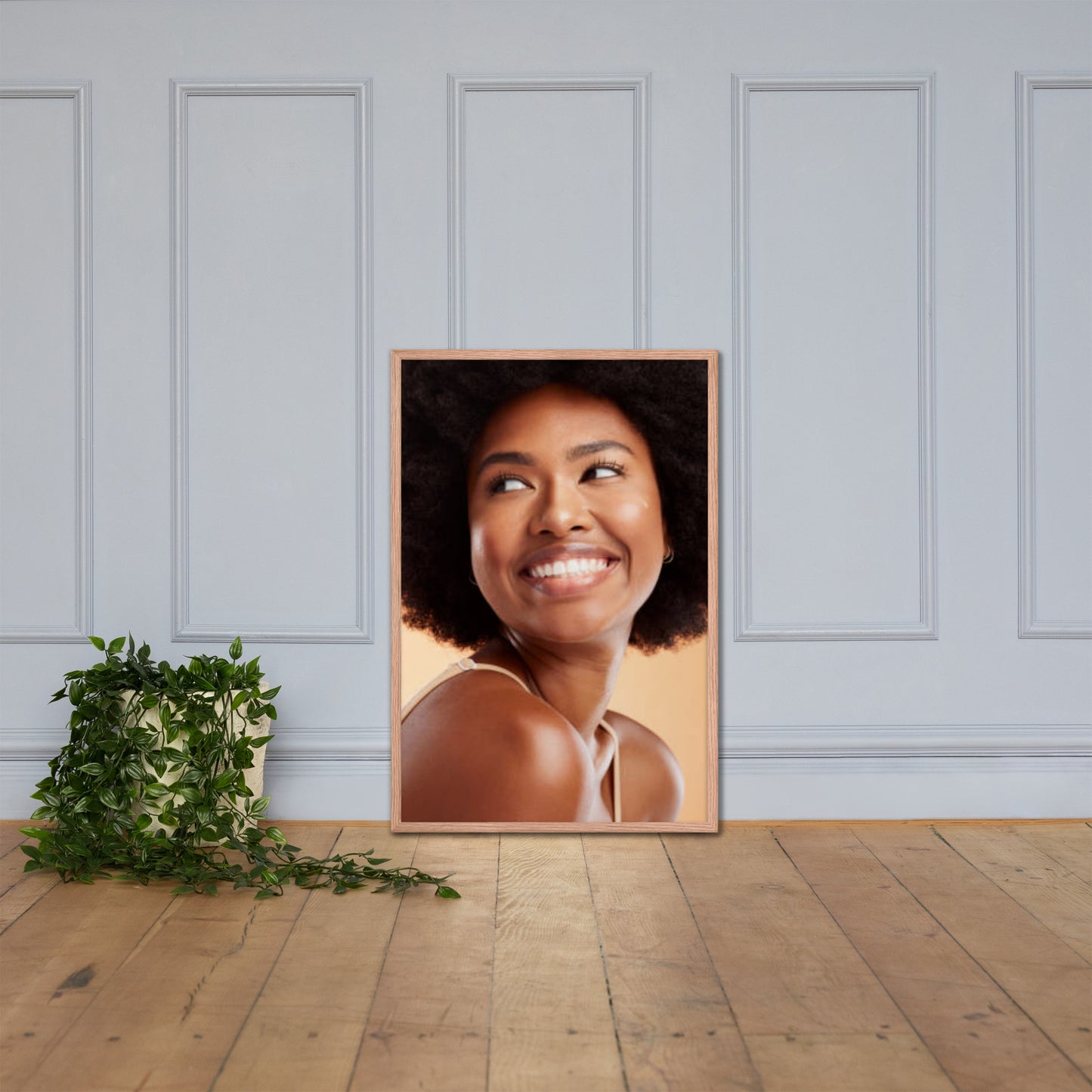 Framed Poster Wall Art Vertical: Priceless Smiles and Laughter (Print Model 0024)