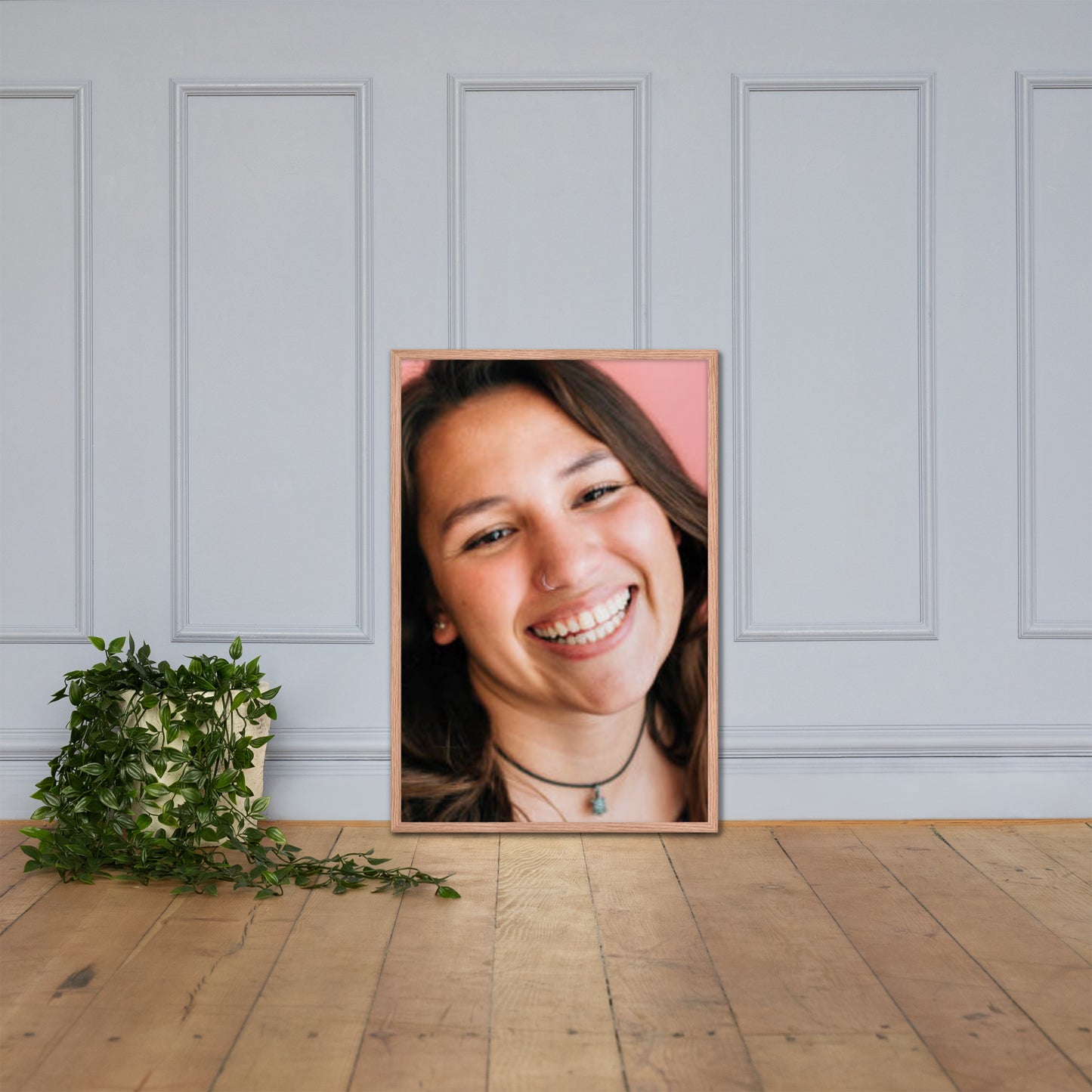 Framed Poster Wall Art Vertical: Priceless Smiles and Laughter (Print Model 0027)