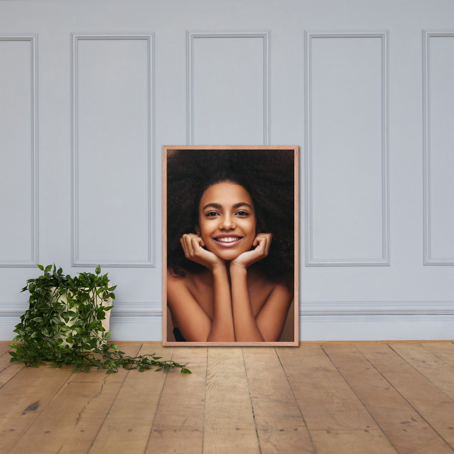 Framed Poster Wall Art Vertical: Priceless Smiles and Laughter (Print Model 0057)