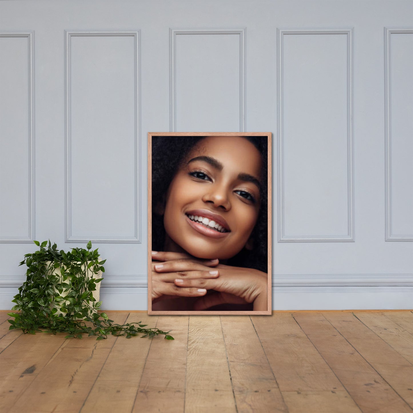 Framed Poster Wall Art Vertical: Priceless Smiles and Laughter (Print Model 0060)