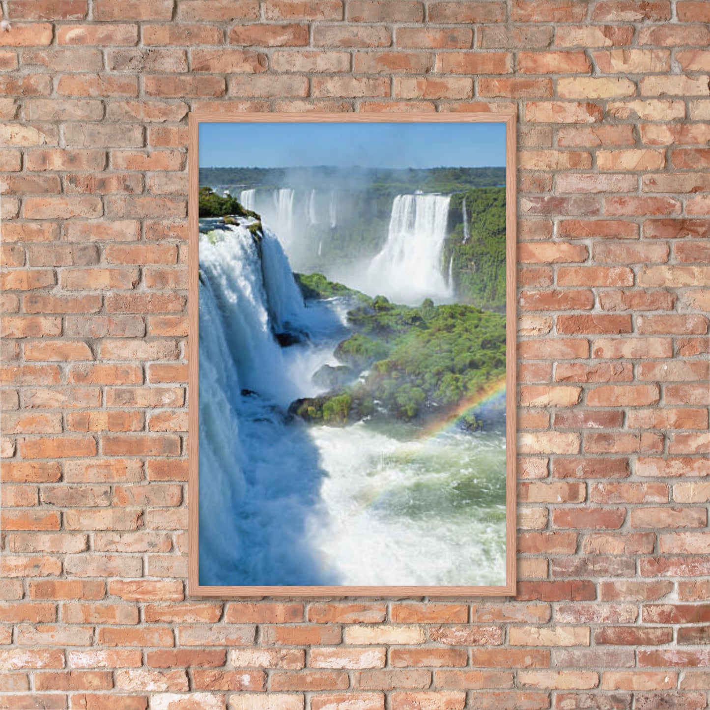 Scenic Nature View Framed Poster Wall Art Vertical Print (Model 0013)