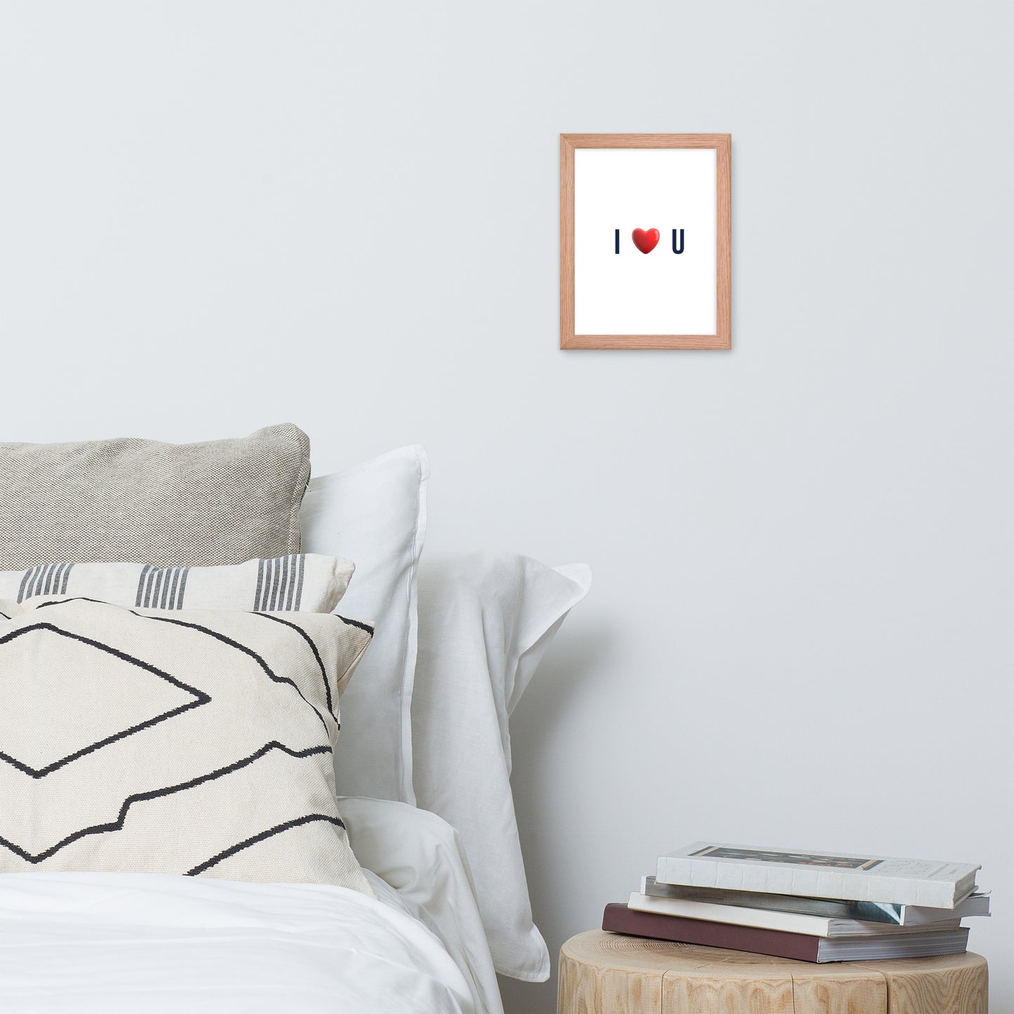 Framed Poster (I Love U - Love Framed Poster Vertical Model 0015)