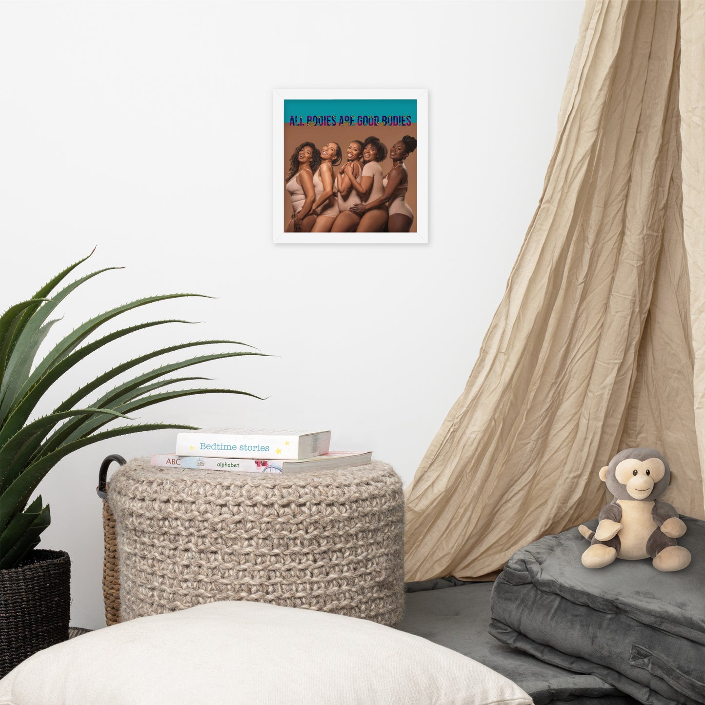 Body Positivity & Neutrality Framed Poster Wall Art (Horizontal Model 009)