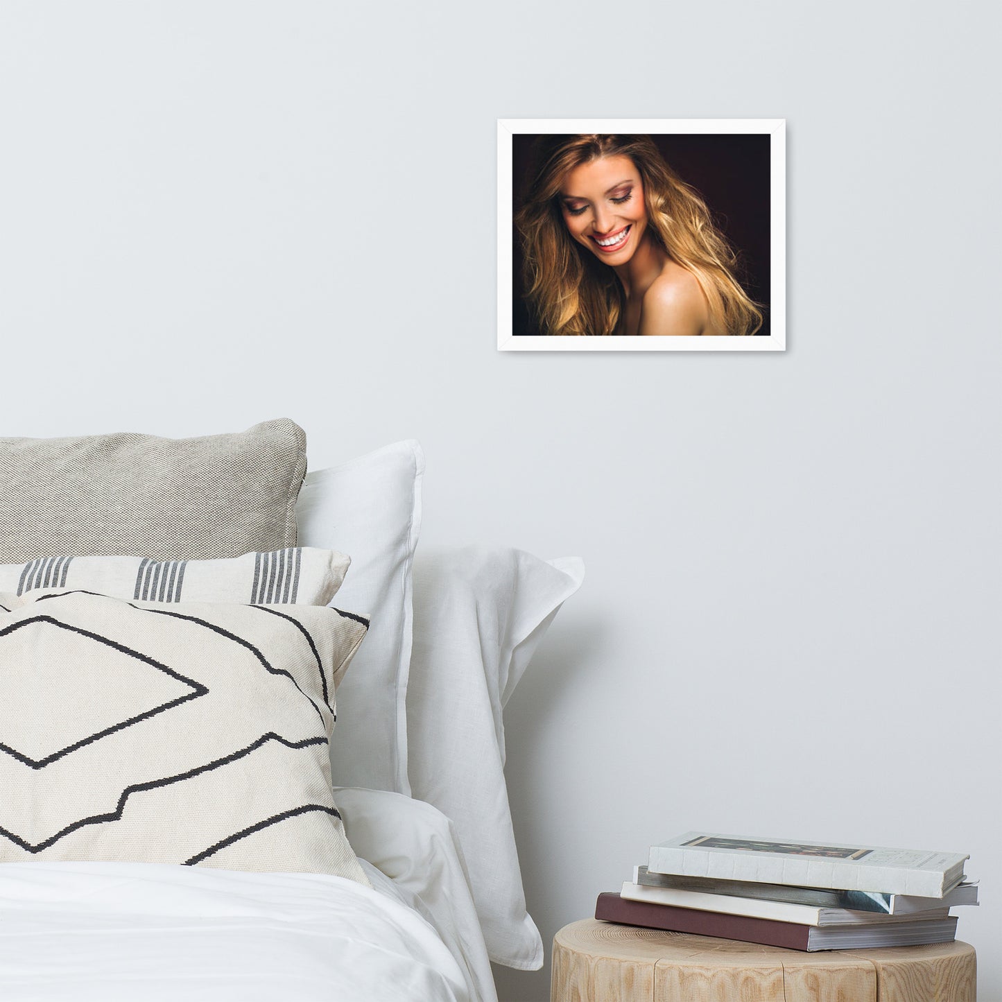 Smiles + Laughter = Priceless. Framed Poster Wall Art (Horizontal Model 0016)