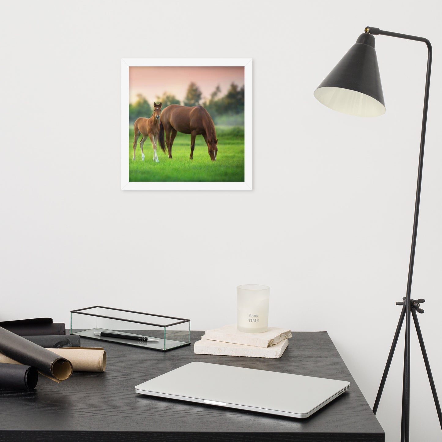 Framed Poster (Horse Wall Art Horizontal - Model 0017)