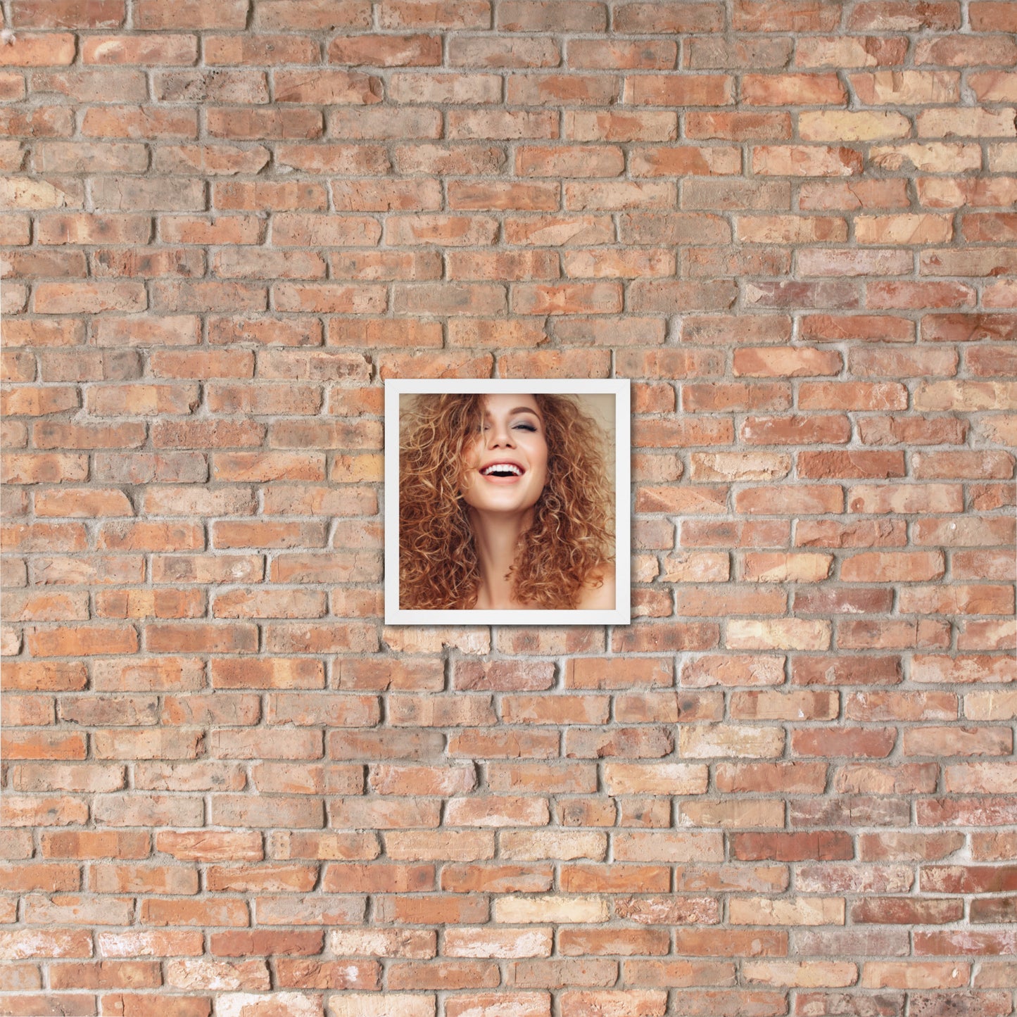 Framed Poster Wall Art Vertical: Priceless Smiles and Laughter (Print Model 0034)