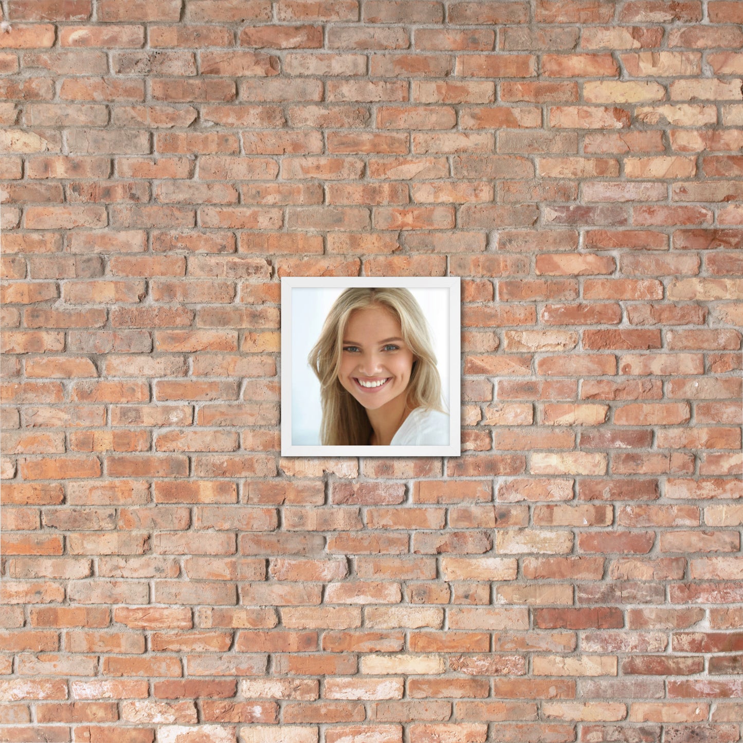Framed Poster Wall Art Vertical: Priceless Smiles and Laughter (Print Model 0037)