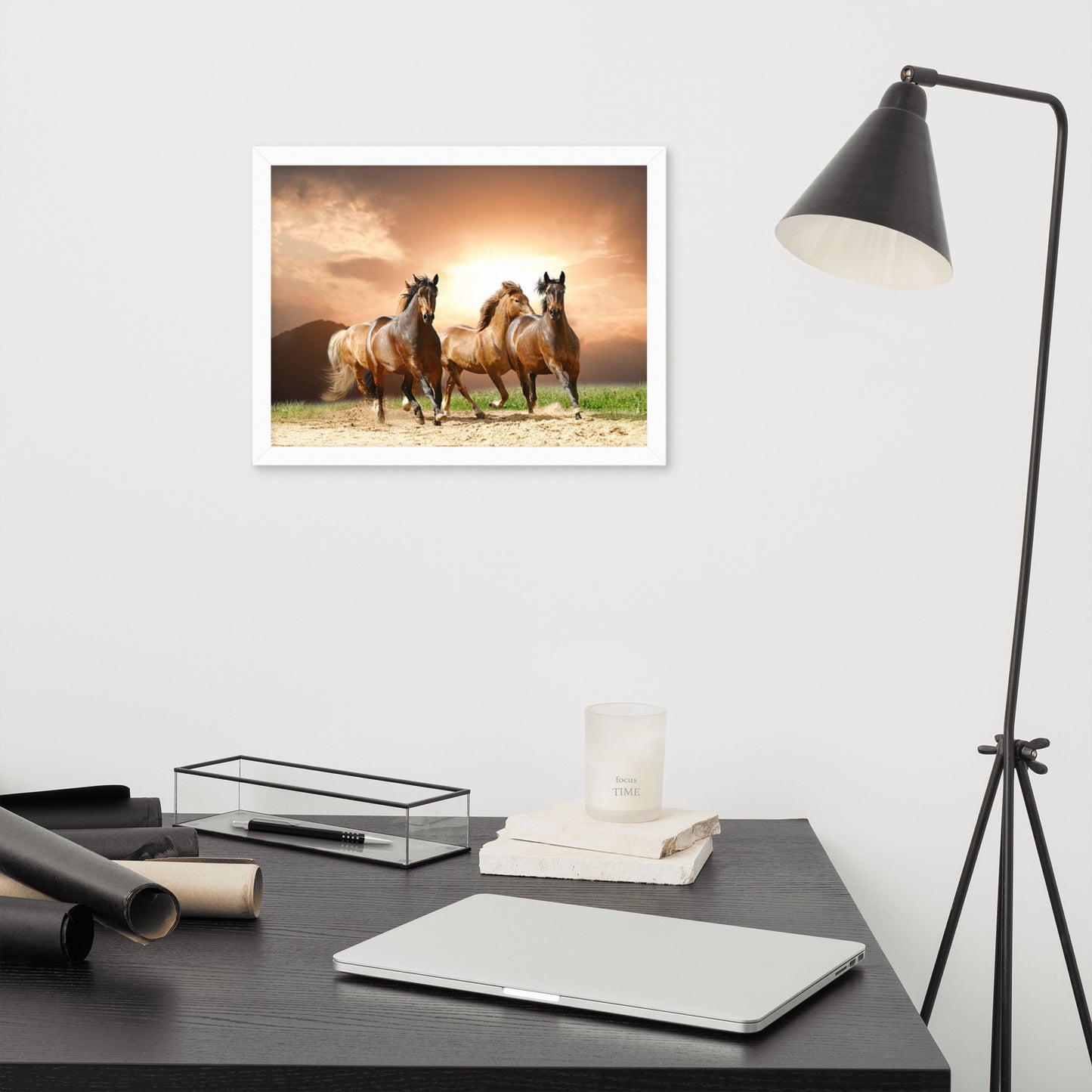 Framed Poster (Horse Wall Art Horizontal - Model 008)