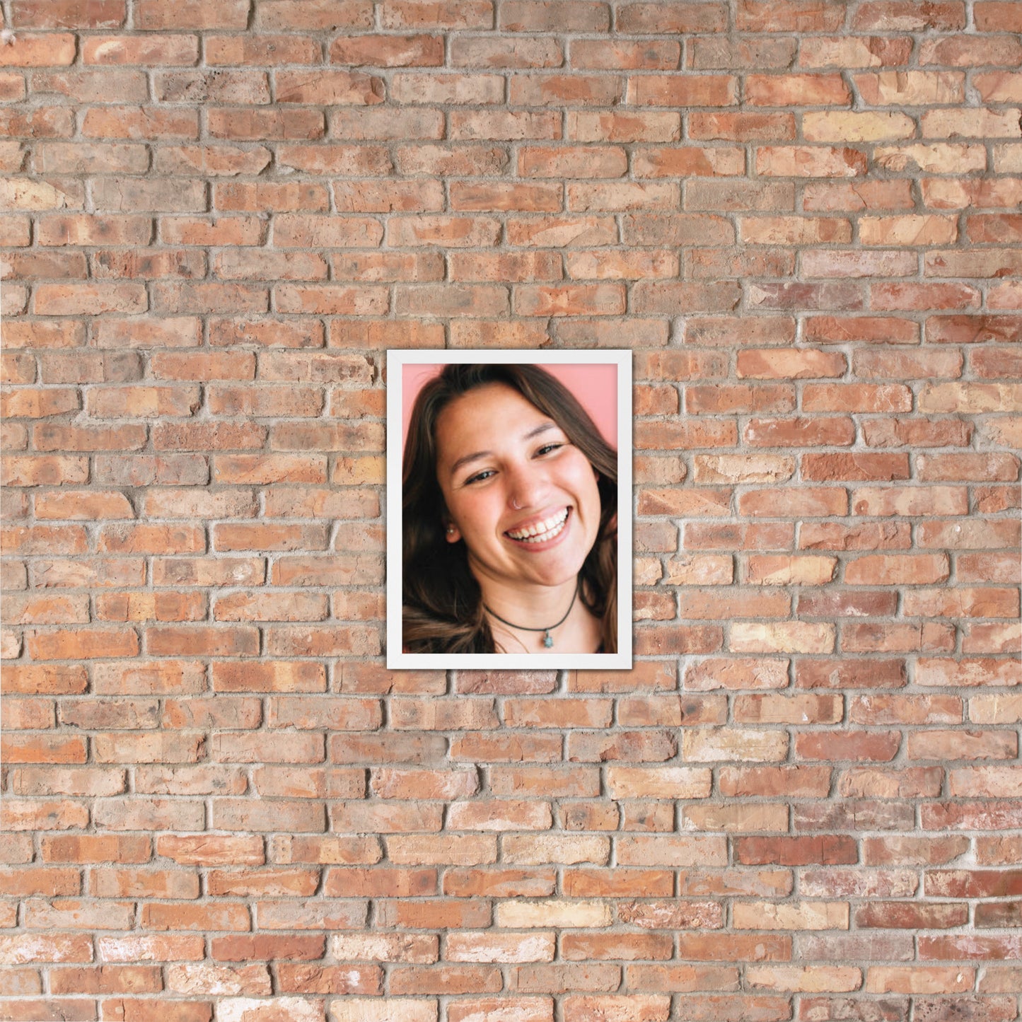 Framed Poster Wall Art Vertical: Priceless Smiles and Laughter (Print Model 0027)