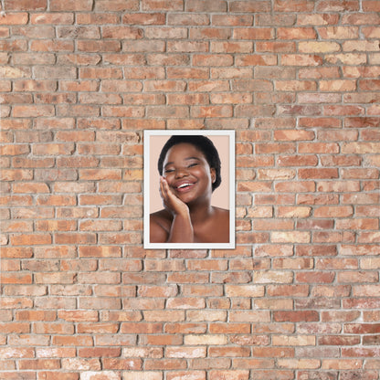 Framed Poster Wall Art Vertical: Priceless Smiles and Laughter (Print Model 0043)