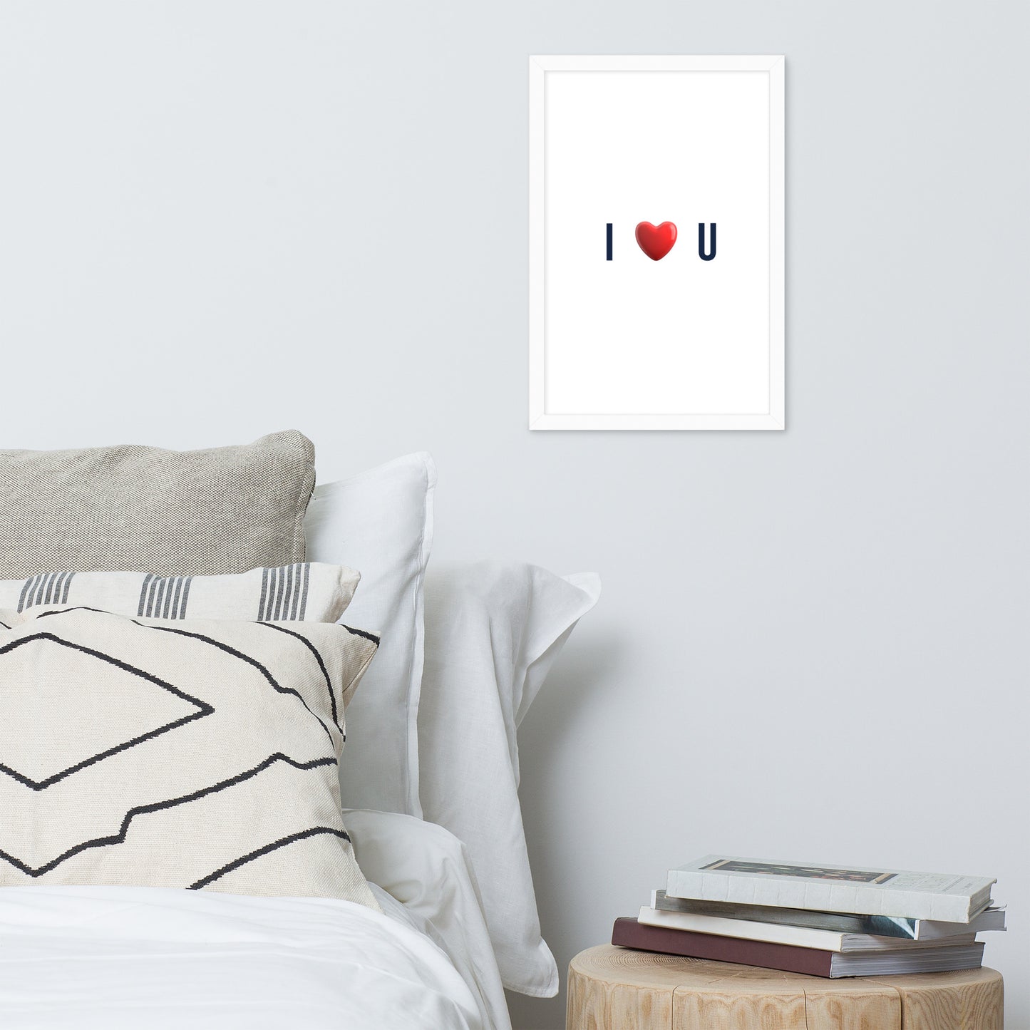 Framed Poster (I Love U - Love Framed Poster Vertical Model 0015)