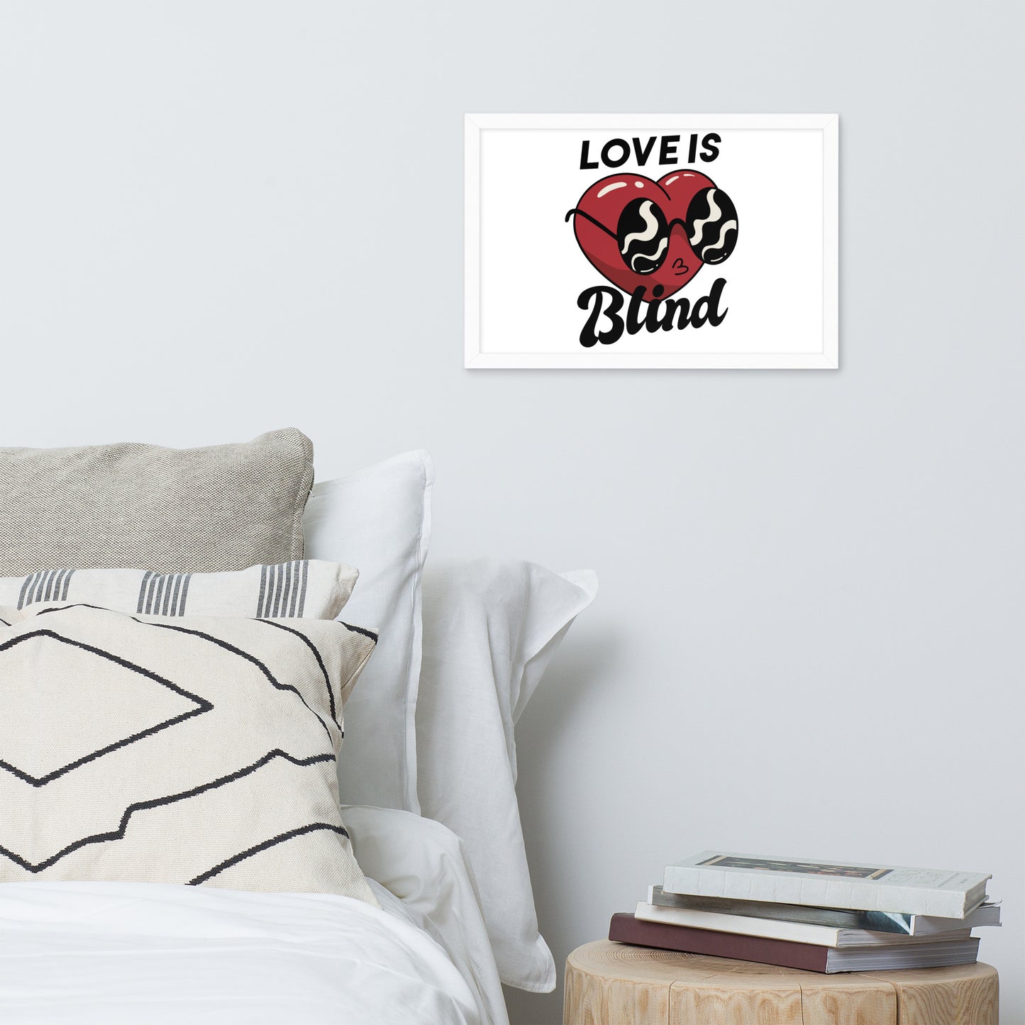 Framed Poster (Love Is Blind - Lifestyle Framed Poster Horizontal - Model 007)