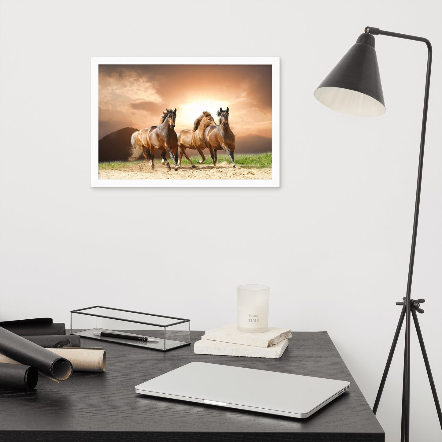 Framed Poster (Horse Wall Art Horizontal - Model 008)