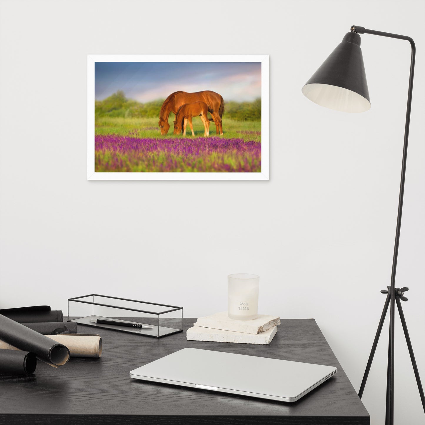 Framed Poster (Horse Wall Art Horizontal - Model 0016)