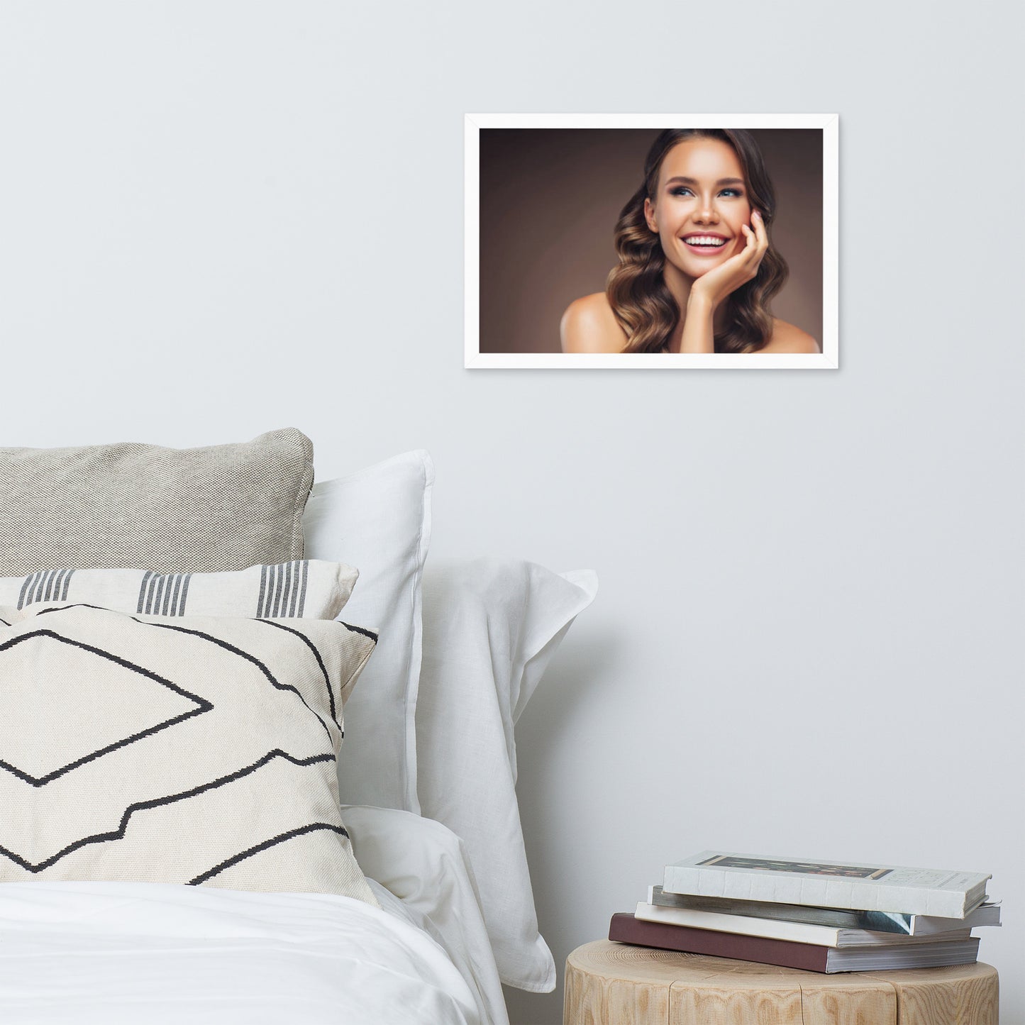 Smiles + Laughter = Priceless. Framed Poster Wall Art (Horizontal Model 009)